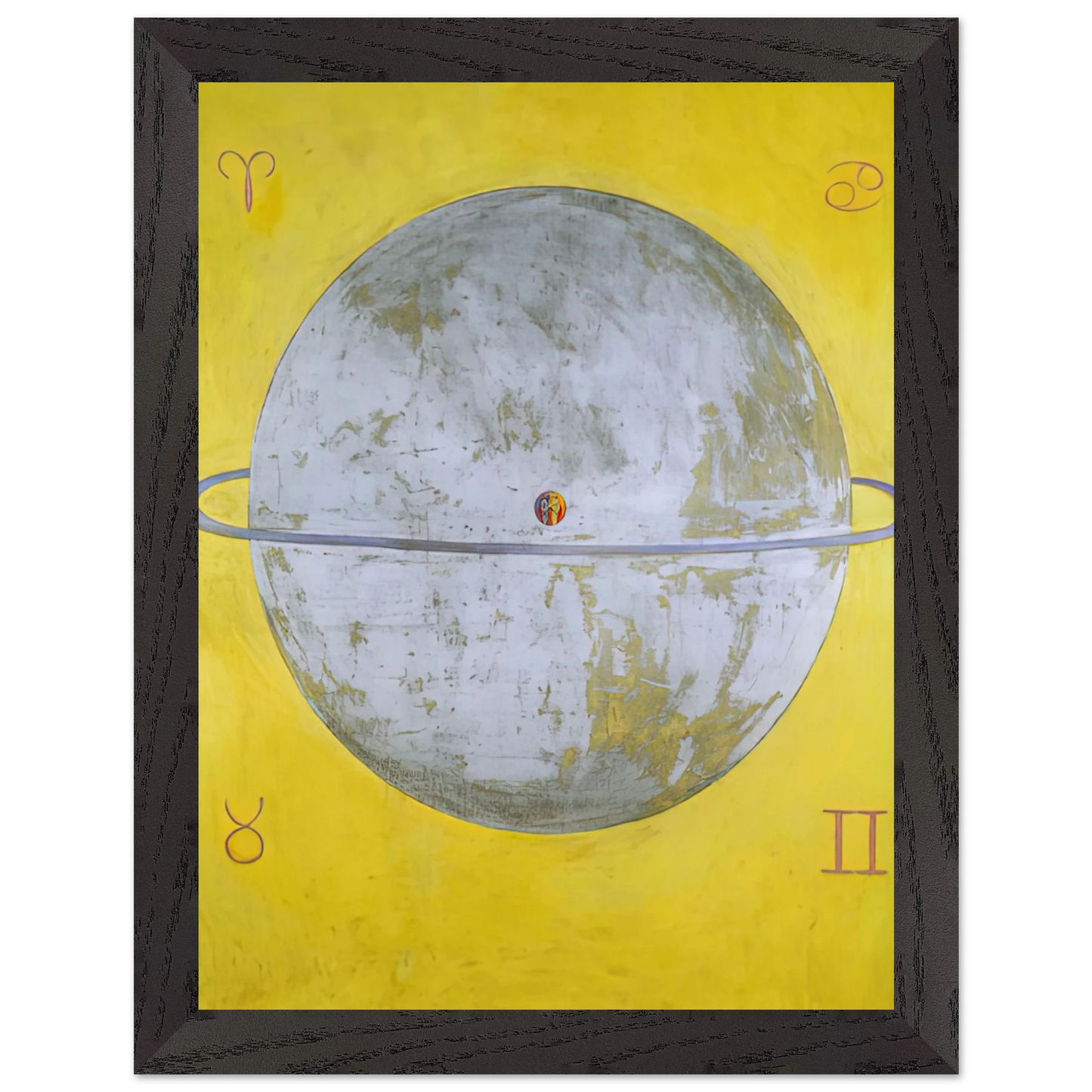 Hilma af Klint - THE DOVE NR 12 1915 Wall art - 40x50 cm / 16x20 inches - Premium Wooden Framed Poster With Fine Art Paper-canvas - Wood frame