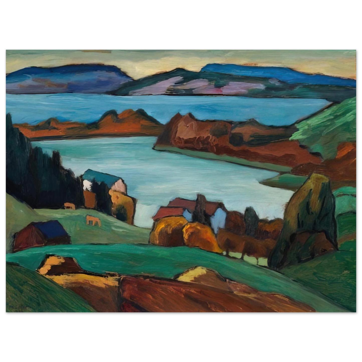 Gabriele Munter - STAFFELSEE 1934  75x100 cm / 30x40inches Fine Art Poster