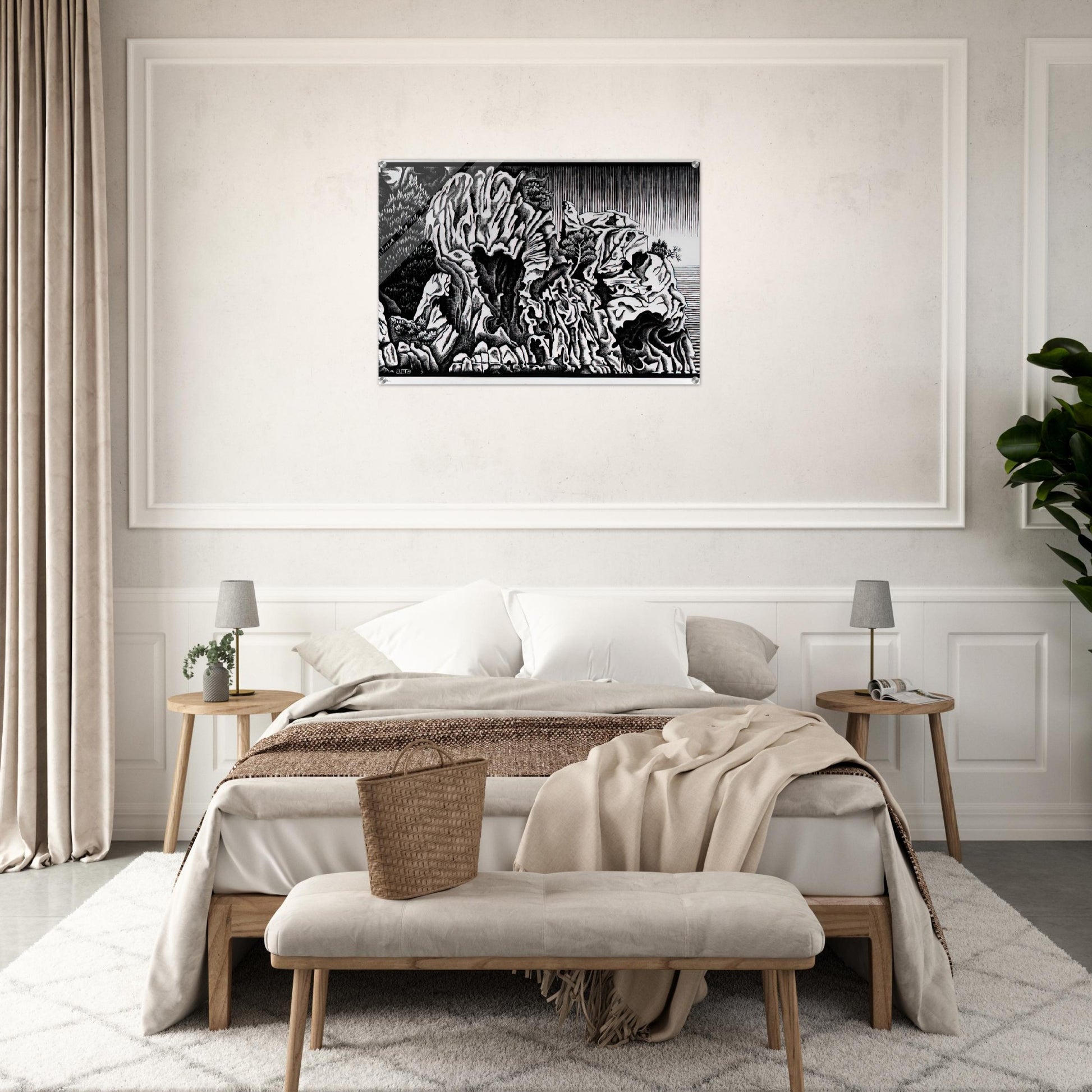 CALANCHE OF PIANA CORSICA FEBRUARY 1934 1934 - MC Escher Acrylic Print - 70x100 cm / 28x40″ inches | Maurits Cornelis Escher Prints