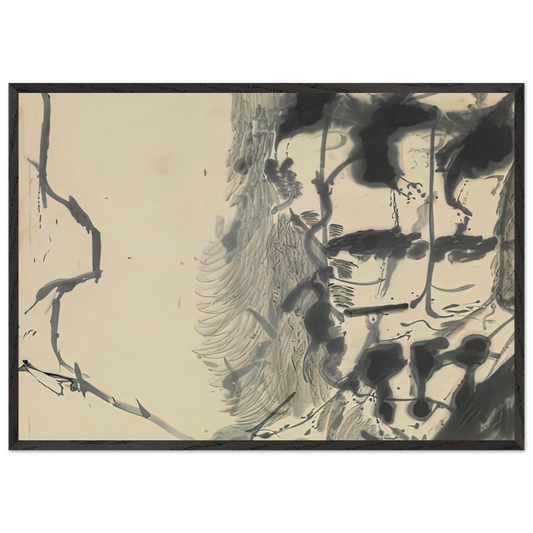 New York Bamboo 1957- - Helen Frankenthaler 70x100 cm / 28x40 inches Framed Art Print – Black Wooden Frame