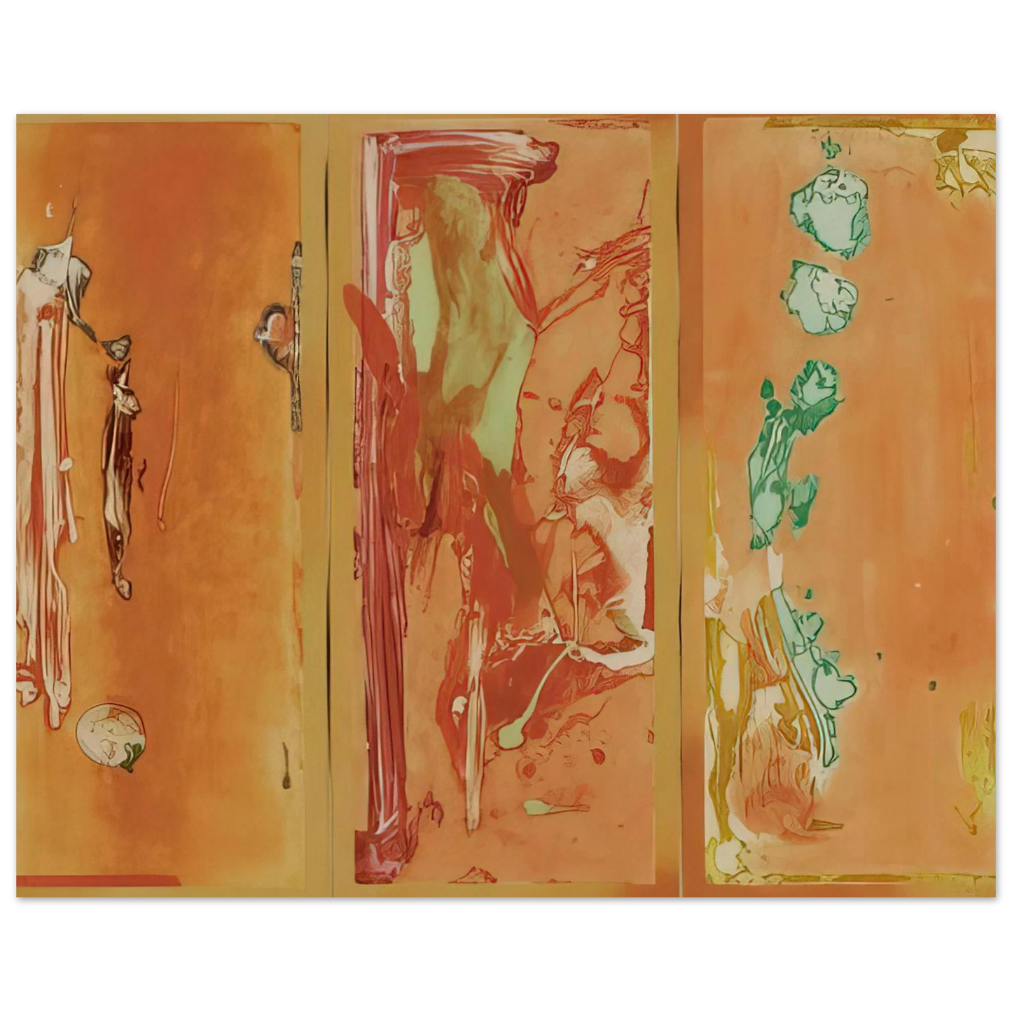 Helen Frankenthaler - Gateway - 1988 Wall art - 70x100 cm / 28x40 inches - Premium Wooden Framed Poster With Fine Art Paper-canvas - Black frame