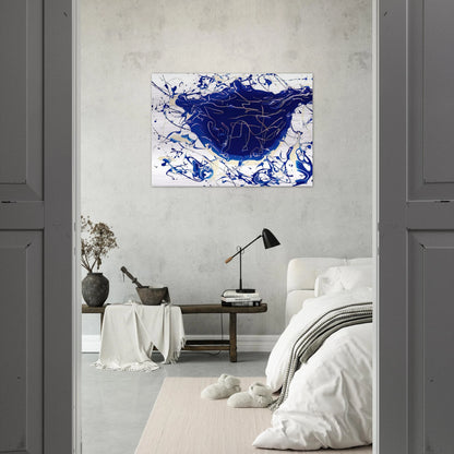 Untitled  SFP92-15 SFF1671  - Sam Francis Brushed Aluminum Print - 70x100 cm / 28x40 inches | Sam Francis Aluminum Print | Sam Francis Prints
