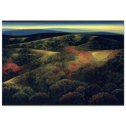 Late October - Eyvind Earle Brushed Aluminum Print - 70x100 cm / 28x40 inches | Eyvind Earle Aluminum Print | Eyvind Earle Prints