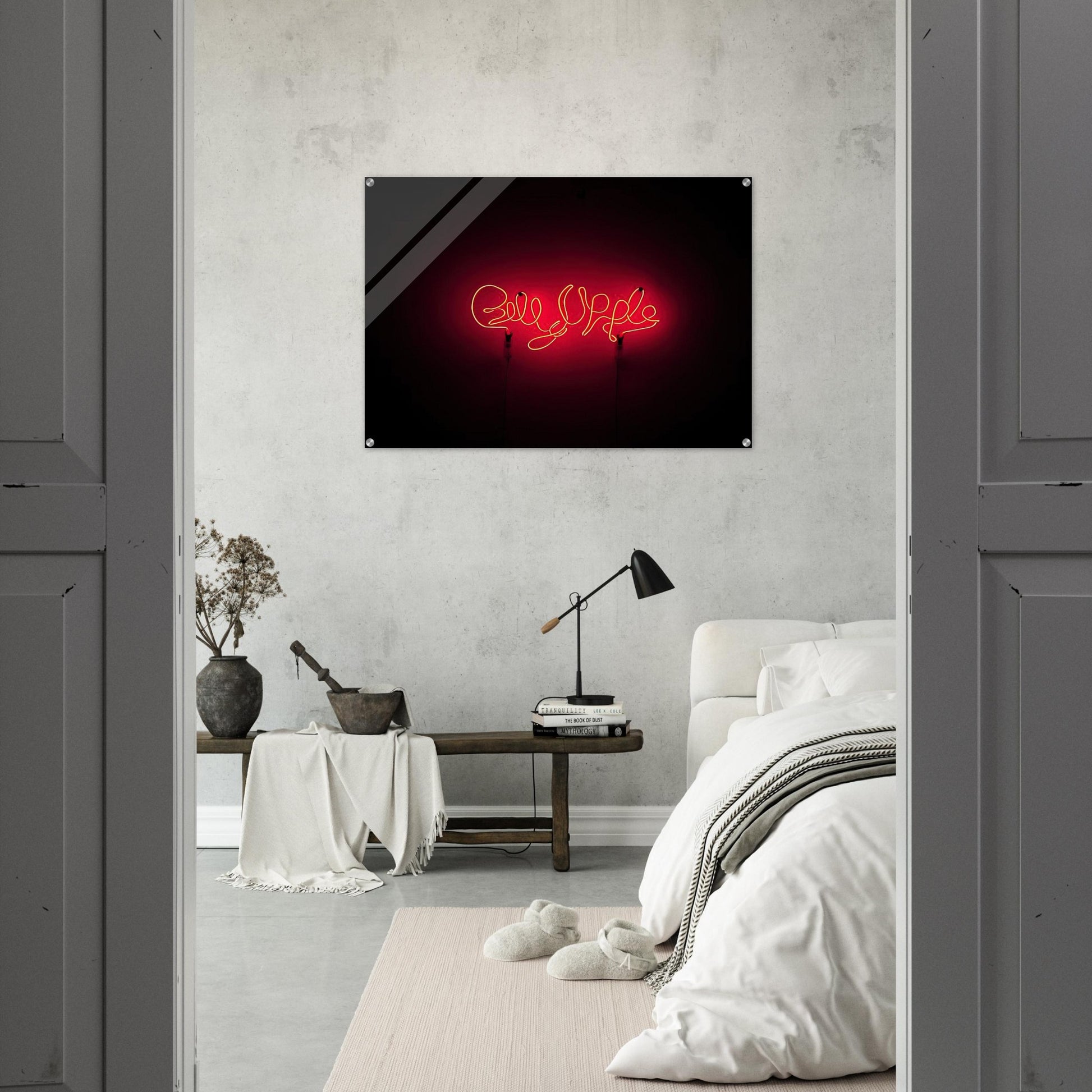 Neon Signature Red - 1967 - Billy Apple Acrylic Print - 70x100 cm / 28x40″ inches