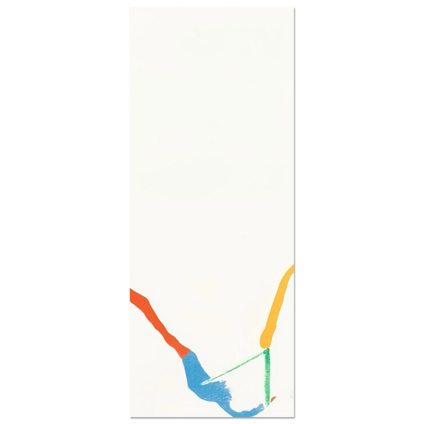 Helen Frankenthaler - What Red Lines Can Do - 1970 Wall art - 45x60 cm / 18x24 inches - Premium Wooden Framed Poster With Fine Art Paper-canvas - Wood frame