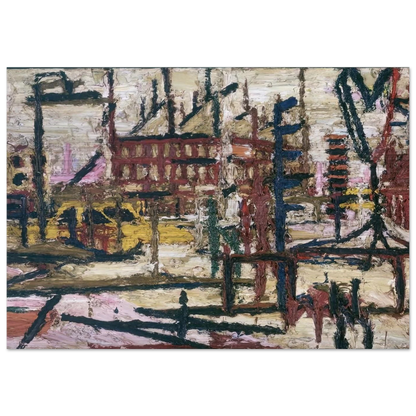 MORNINGTON CRESCENT - Frank Auerbach Brushed Aluminum Print - 70x100 cm / 28x40 inches | Frank Auerbach Aluminum Print | Frank Auerbach Prints