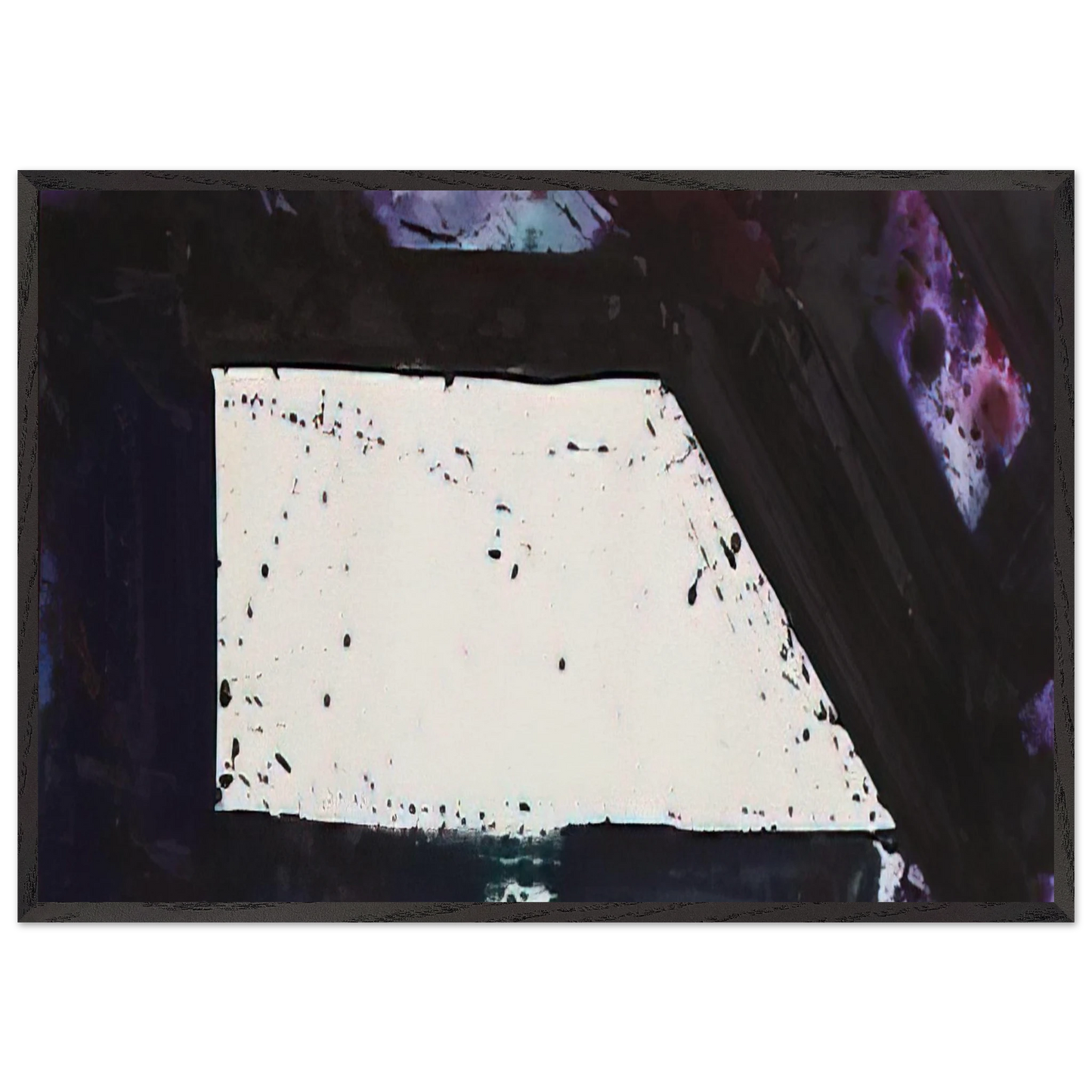 Untitled  Purple Edge  - Sam Francis 70x100 cm / 28x40 inches Framed Art Print – Black Wooden Frame
