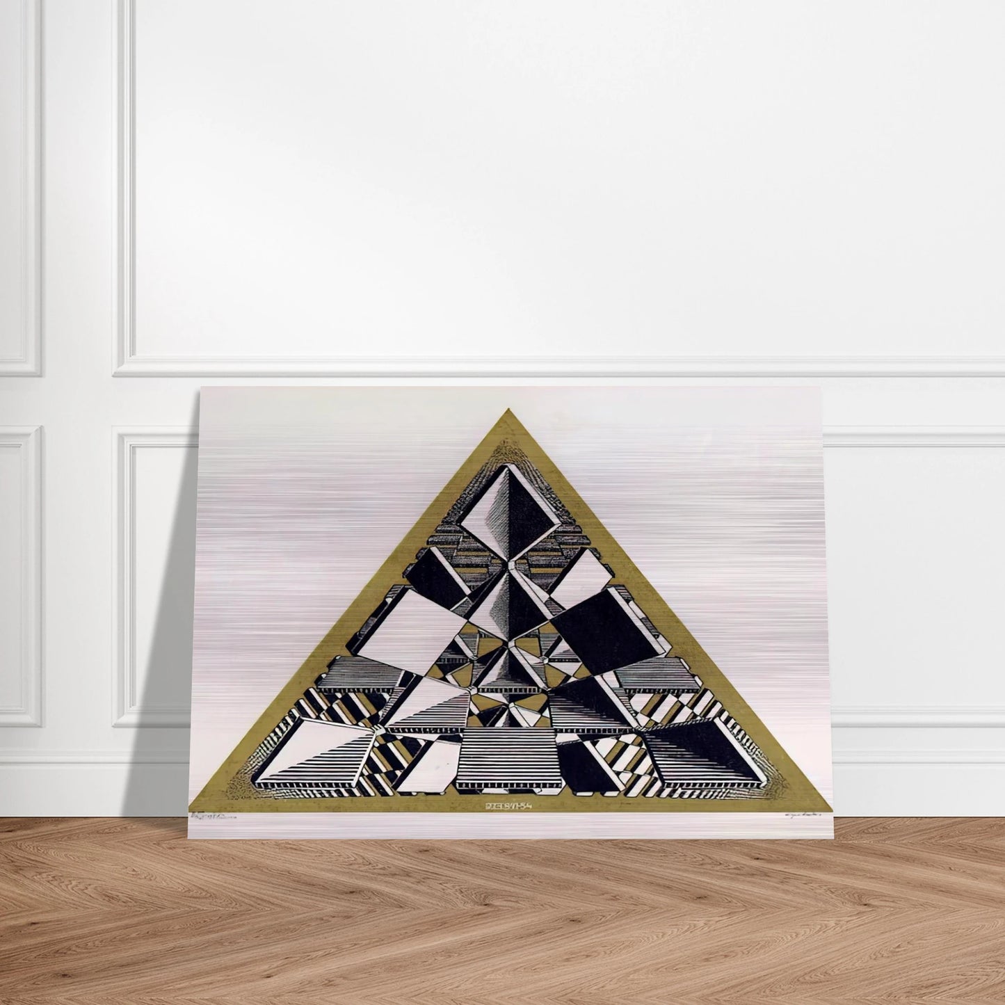 THREE INTERSECTING PLANES COLOUR - MC Escher Brushed Aluminum Print - 70x100 cm / 28x40 inches | MC Escher Aluminum Print | MC Escher Prints