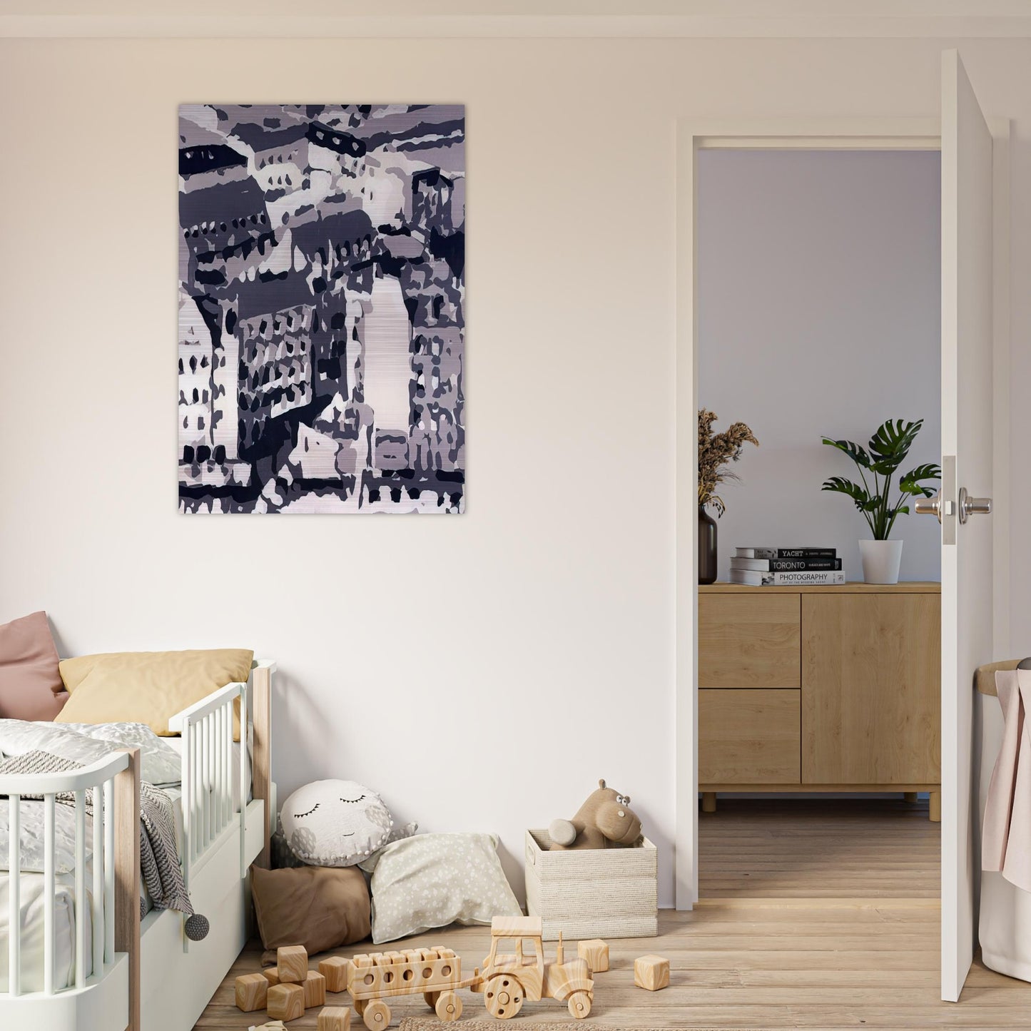 TOWNSCAPE 1969 2 - Gerhard Richter Brushed Aluminum Print - 70x100 cm / 28x40 inches | Gerhard Richter Aluminum Print | Gerhard Richter Prints