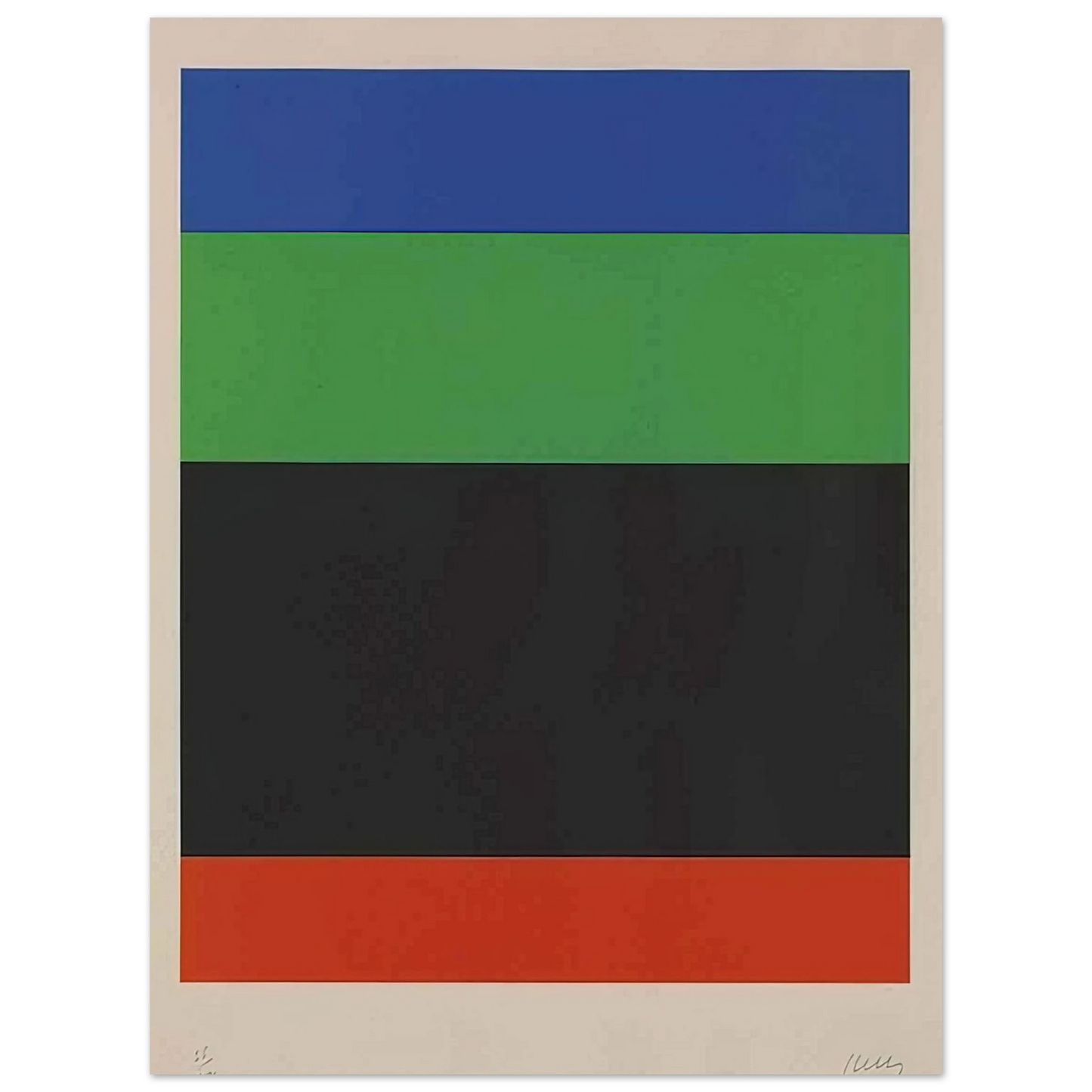 Ellsworth Kelly - Blue-Green-Black-Red  75x100 cm / 30x40inches Fine Art Poster