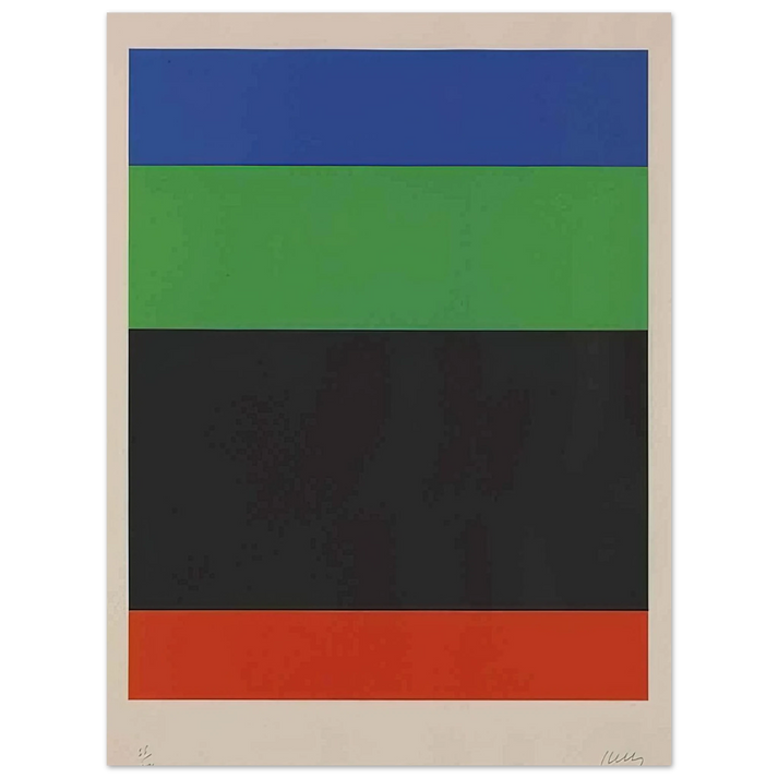 Ellsworth Kelly - Blue-Green-Black-Red  75x100 cm / 30x40inches Fine Art Poster