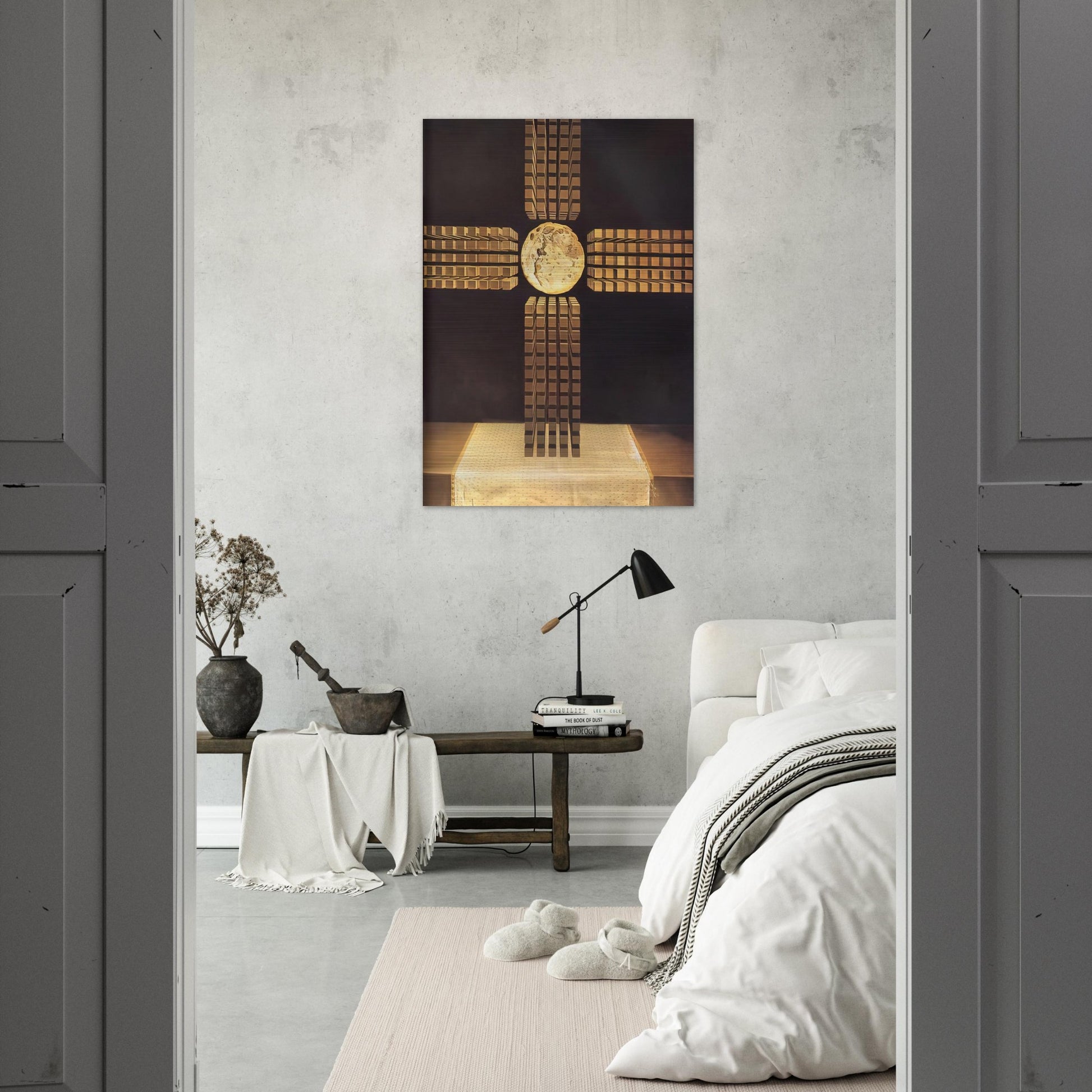 NUCLEAR CROSS - Salvador Dali Brushed Aluminum Print - 70x100 cm / 28x40 inches | Salvador Dali Aluminum Print | Salvador Dali Prints