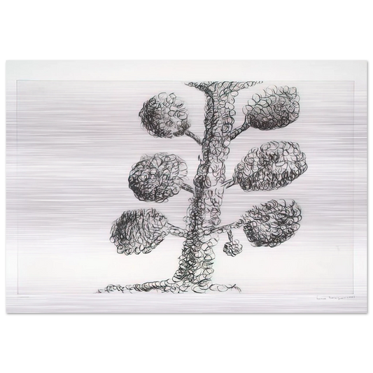TREE 1998 - Louise Bourgeois Brushed Aluminum Print - 70x100 cm / 28x40 inches | Louise Bourgeois Aluminum Print | Louise Bourgeois Prints