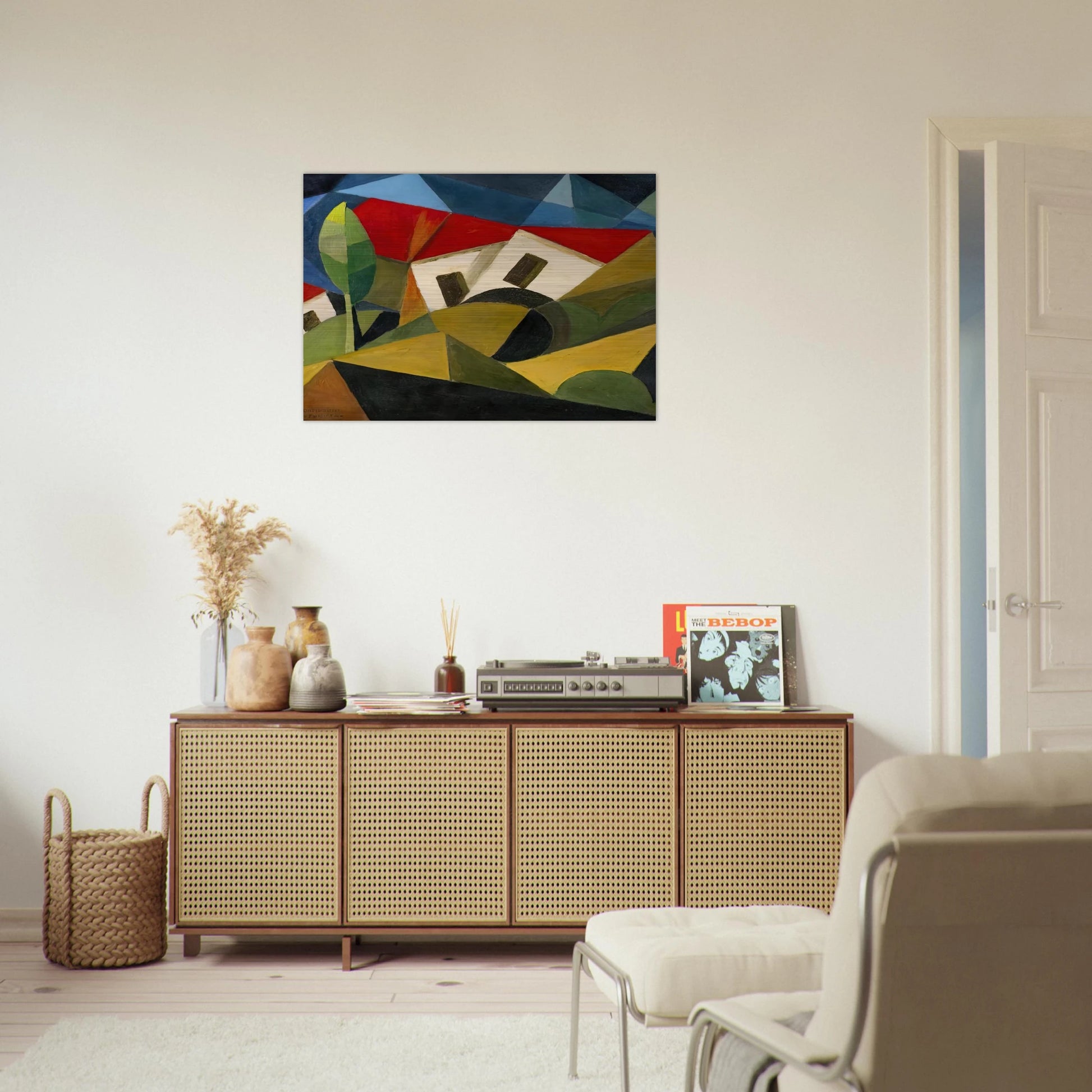 LANDSCAPE 1918 - Enrico Prampolini Brushed Aluminum Print - 70x100 cm / 28x40 inches | Enrico Prampolini Aluminum Print | Enrico Prampolini Prints