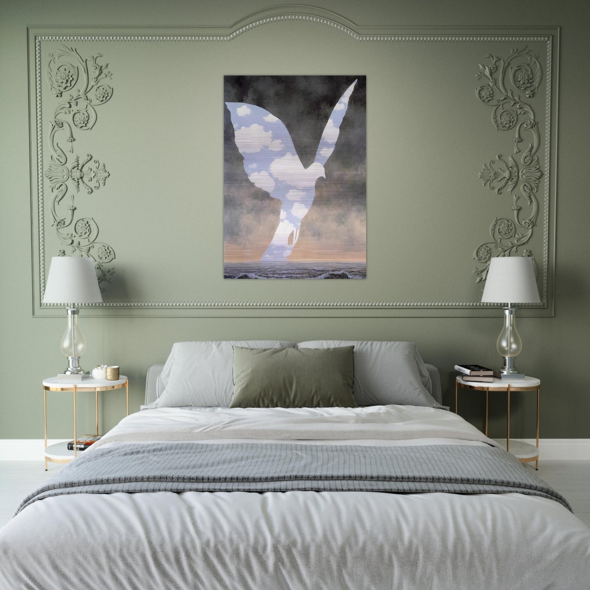 THE BIG FAMILY 1963 - Rene Magritte Brushed Aluminum Print - 70x100 cm / 28x40 inches | Rene Magritte Aluminum Print | Rene Magritte Prints