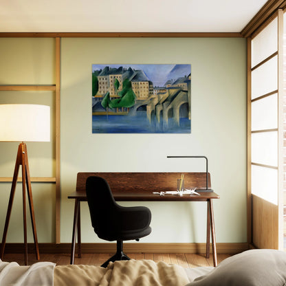 New Bridge - Tarsila do Amaral Brushed Aluminum Print - 70x100 cm / 28x40 inches | Tarsila do Amaral Aluminum Print | Tarsila do Amaral Prints