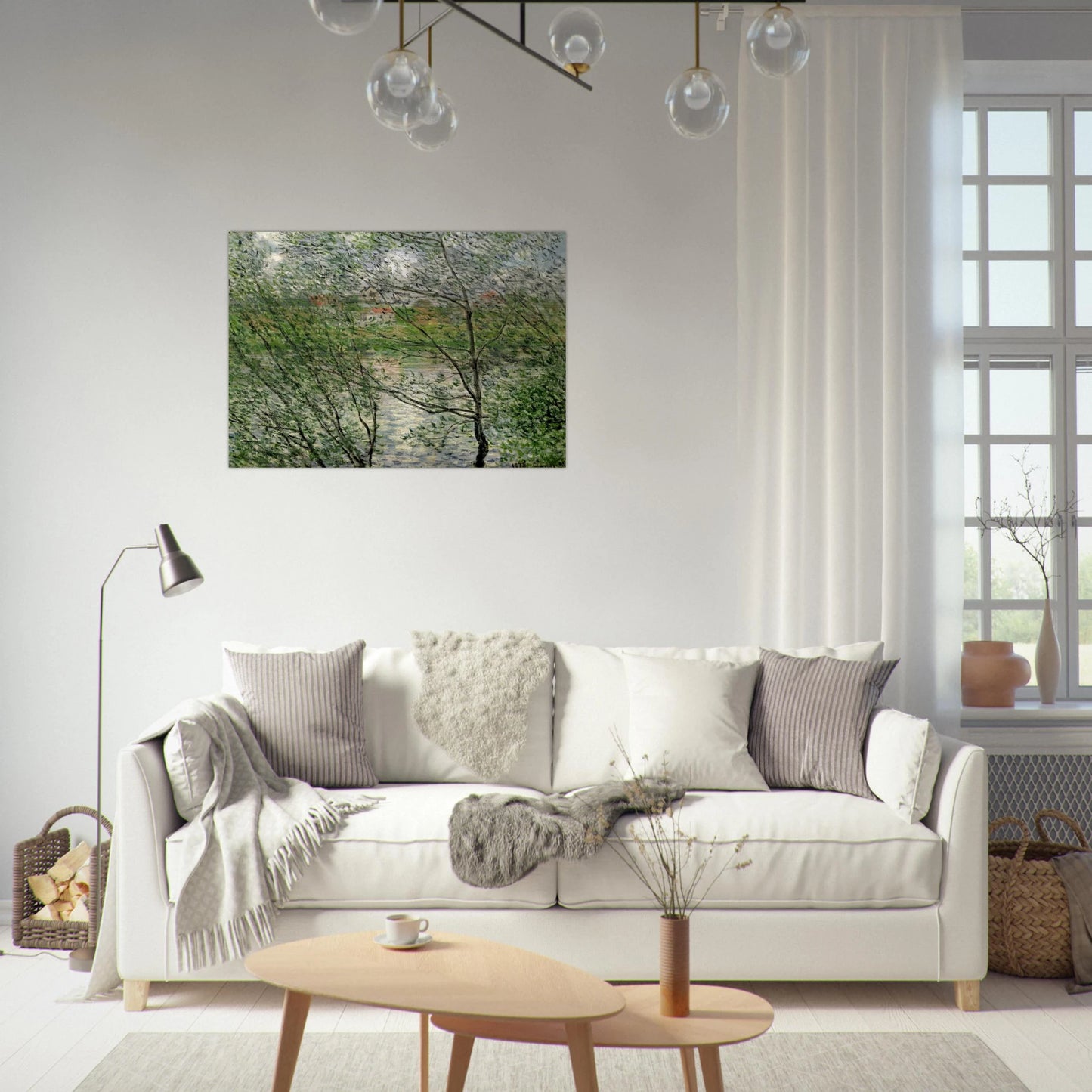 The Isle Grande-Jatte on the Siene - claude monet Brushed Aluminum Print - 70x100 cm / 28x40 inches | claude monet Aluminum Print | claude monet Prints