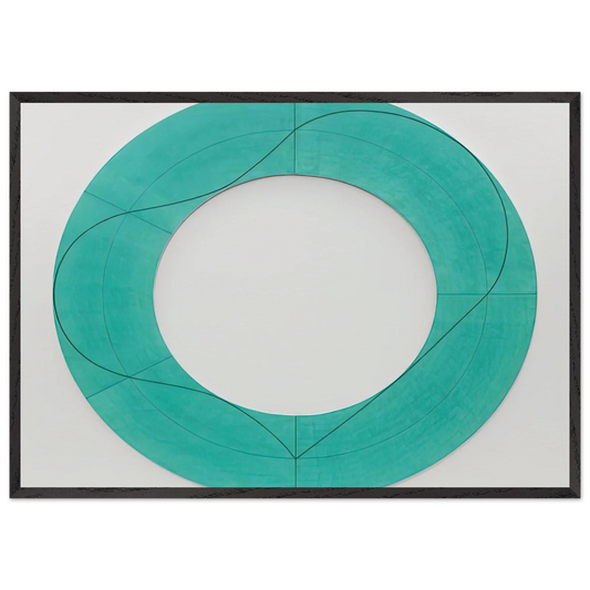 RING IMAGE C 2008 - Robert Mangold 70x100 cm / 28x40 inches Framed Art Print – Black Wooden Frame