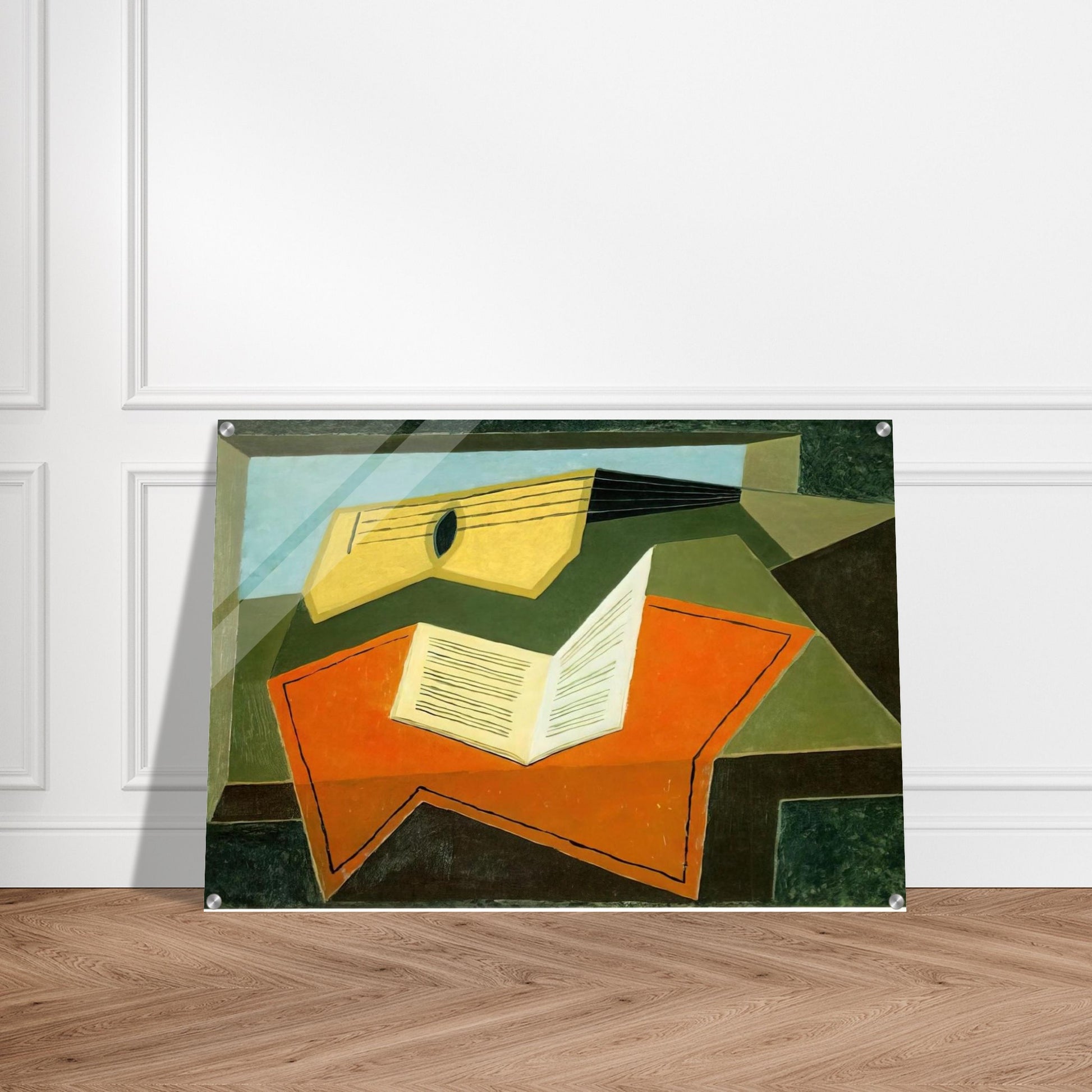 GUITAR AND MUSIC PAPER 1927 - Juan Gris Acrylic Print - 70x100 cm / 28x40″ inches