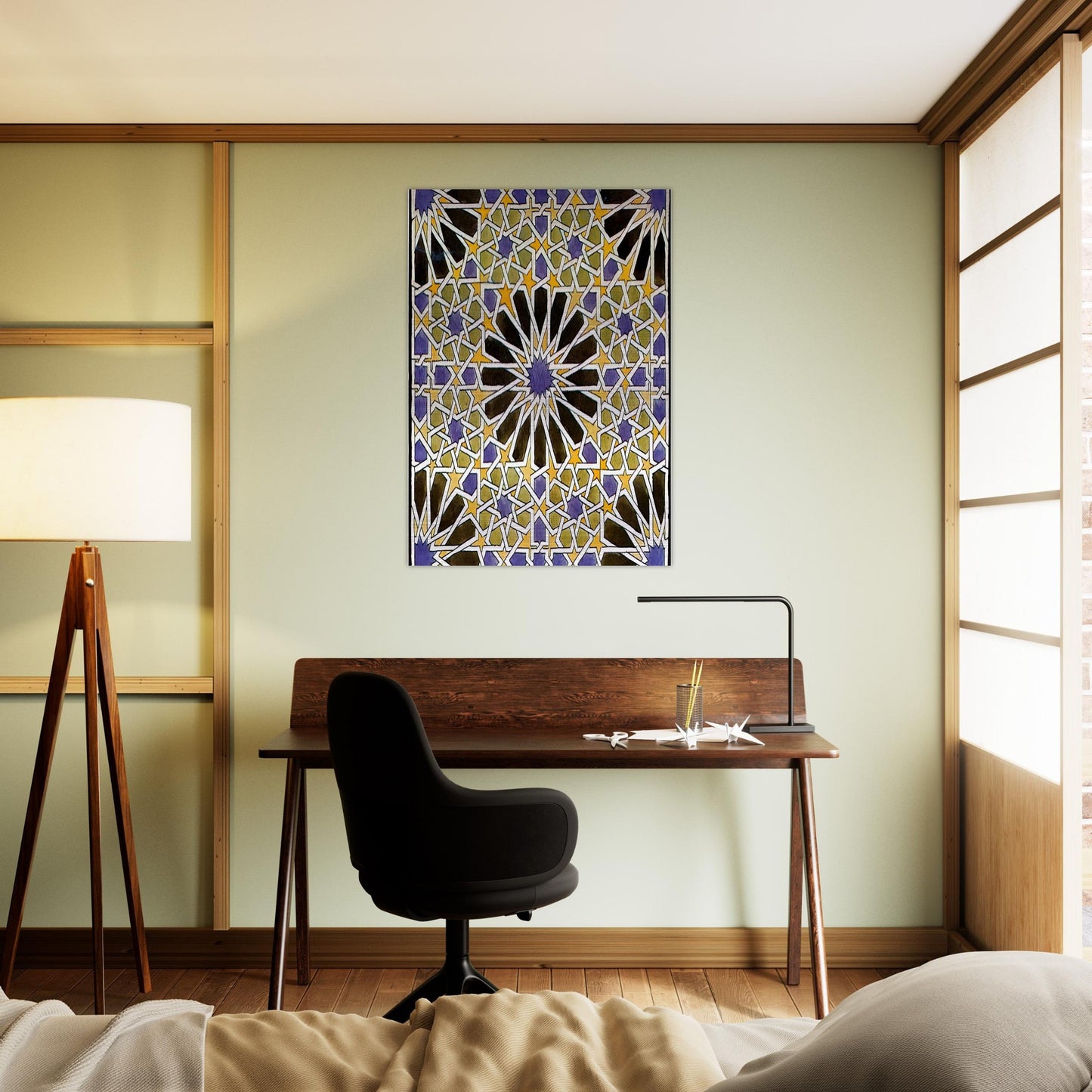 MURAL MOSAIC IN THE ALHAMBRA - MC Escher Brushed Aluminum Print - 70x100 cm / 28x40 inches | MC Escher Aluminum Print | MC Escher Prints