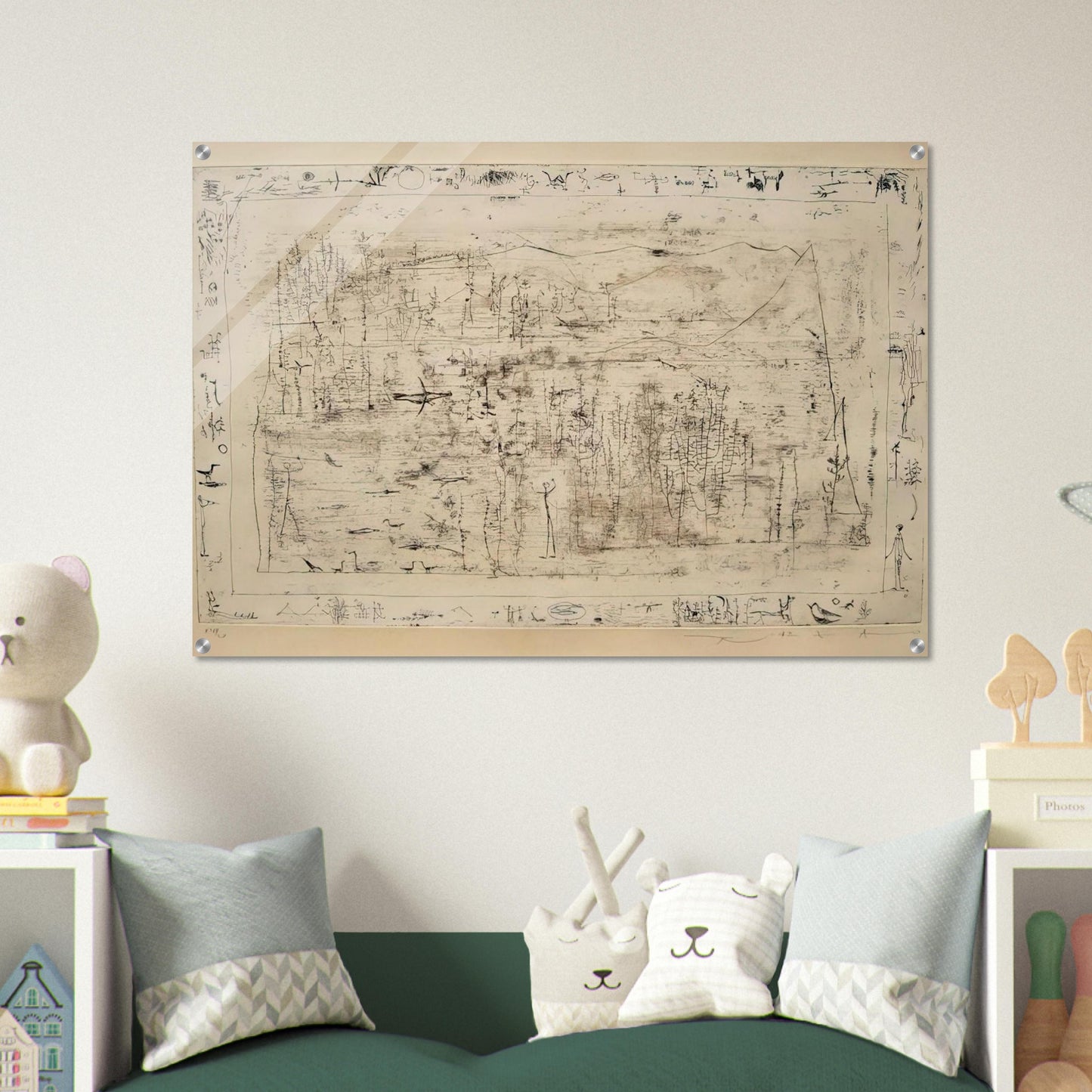 FLORA AND FAUNA 1951 - Zao Wou-Ki Acrylic Print - 70x100 cm / 28x40″ inches | Zao Wou-Ki Wall Art | Zao Wou-Ki Prints