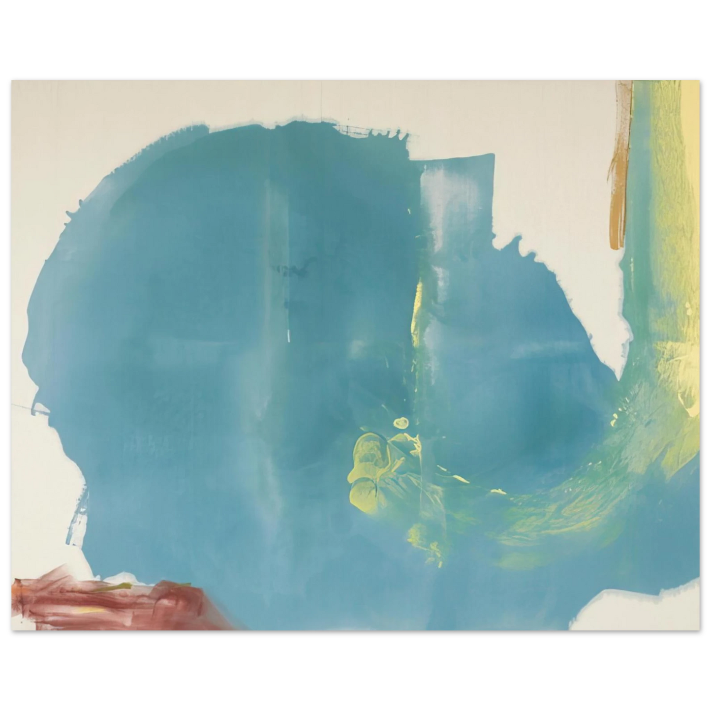 Helen Frankenthaler - Where Necessary - 1977 Wall art - A1 (59.4 x 84.1  cm) - Premium Wooden Framed Poster With Fine Art Paper-canvas - Wood frame