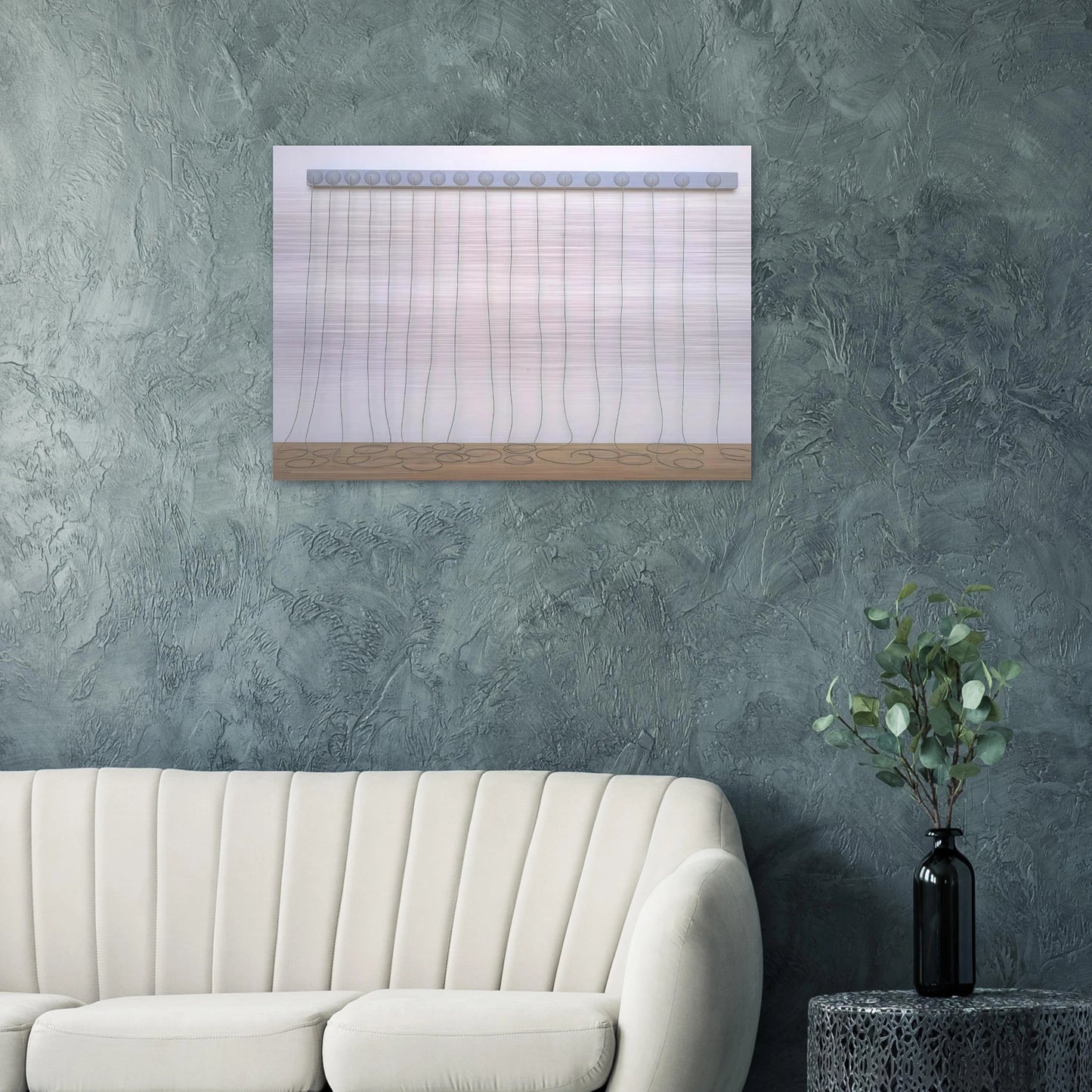 ADDENDUM 1967 - Eva Hesse Brushed Aluminum Print - 70x100 cm / 28x40 inches | Eva Hesse Aluminum Print | Eva Hesse Prints