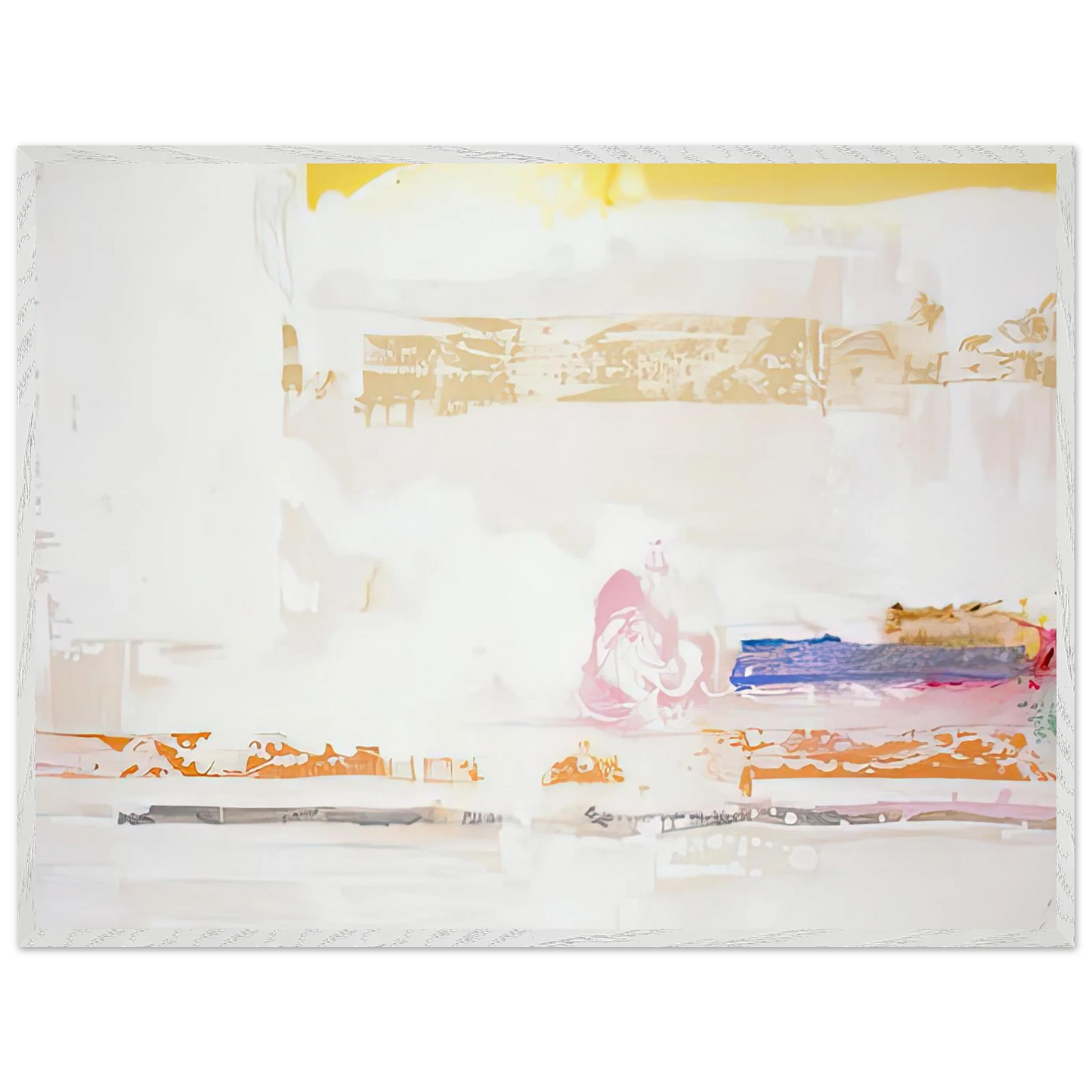 Helen Frankenthaler - Snow Basin, 1990- Wall Art - 30x40 cm / 12x16 inches - Premium Wooden Framed Poster With Fine Art Paper-canvas - White frame