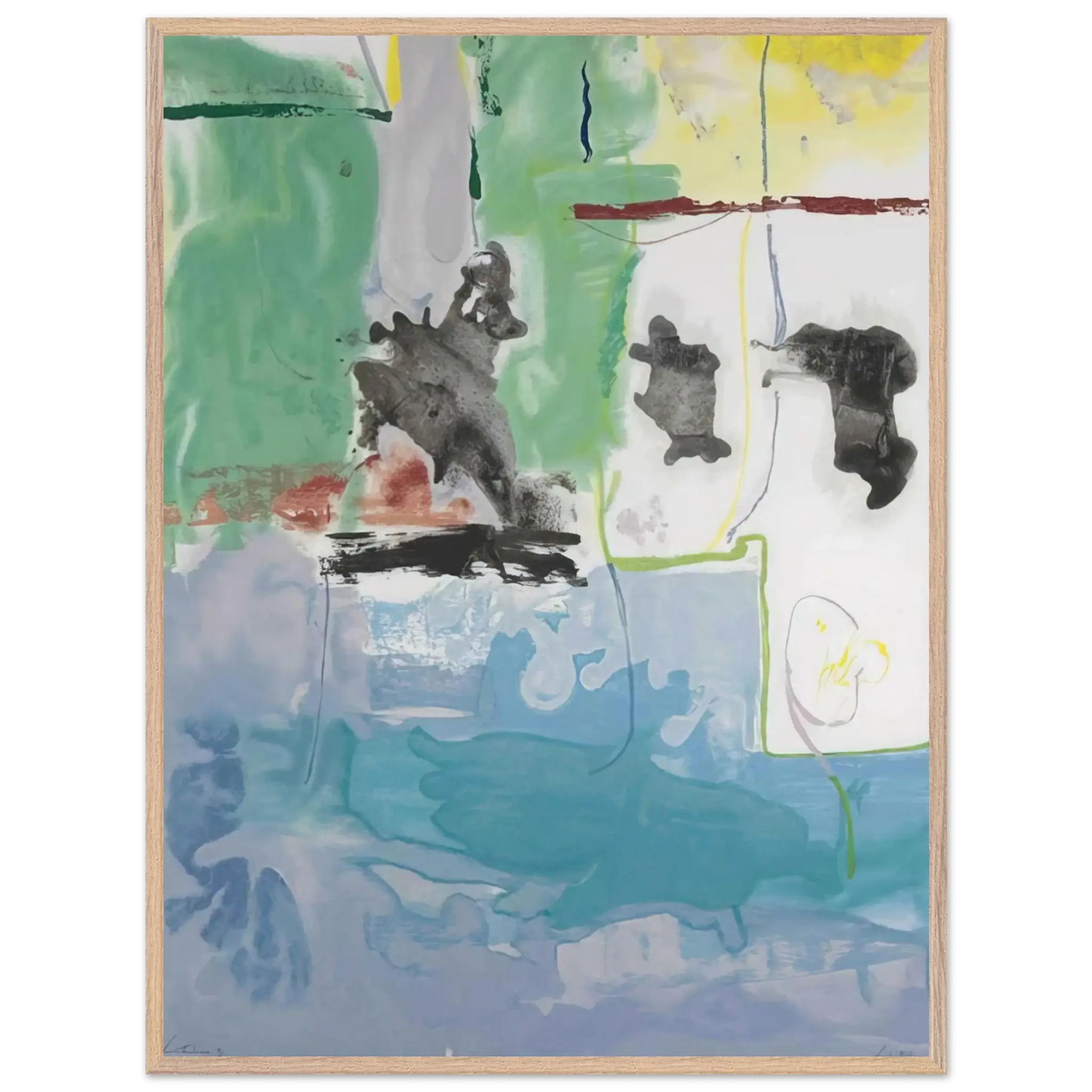 Helen Frankenthaler - West Wind - 1997 Wall art - 30x45 cm / 12x18 Inches - Fine Art Poster - -