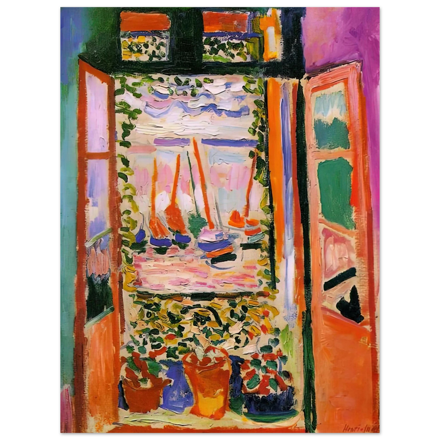 Henri Matisse - OPEN WINDOW COLLIOURE 1905  75x100 cm / 30x40inches Fine Art Poster