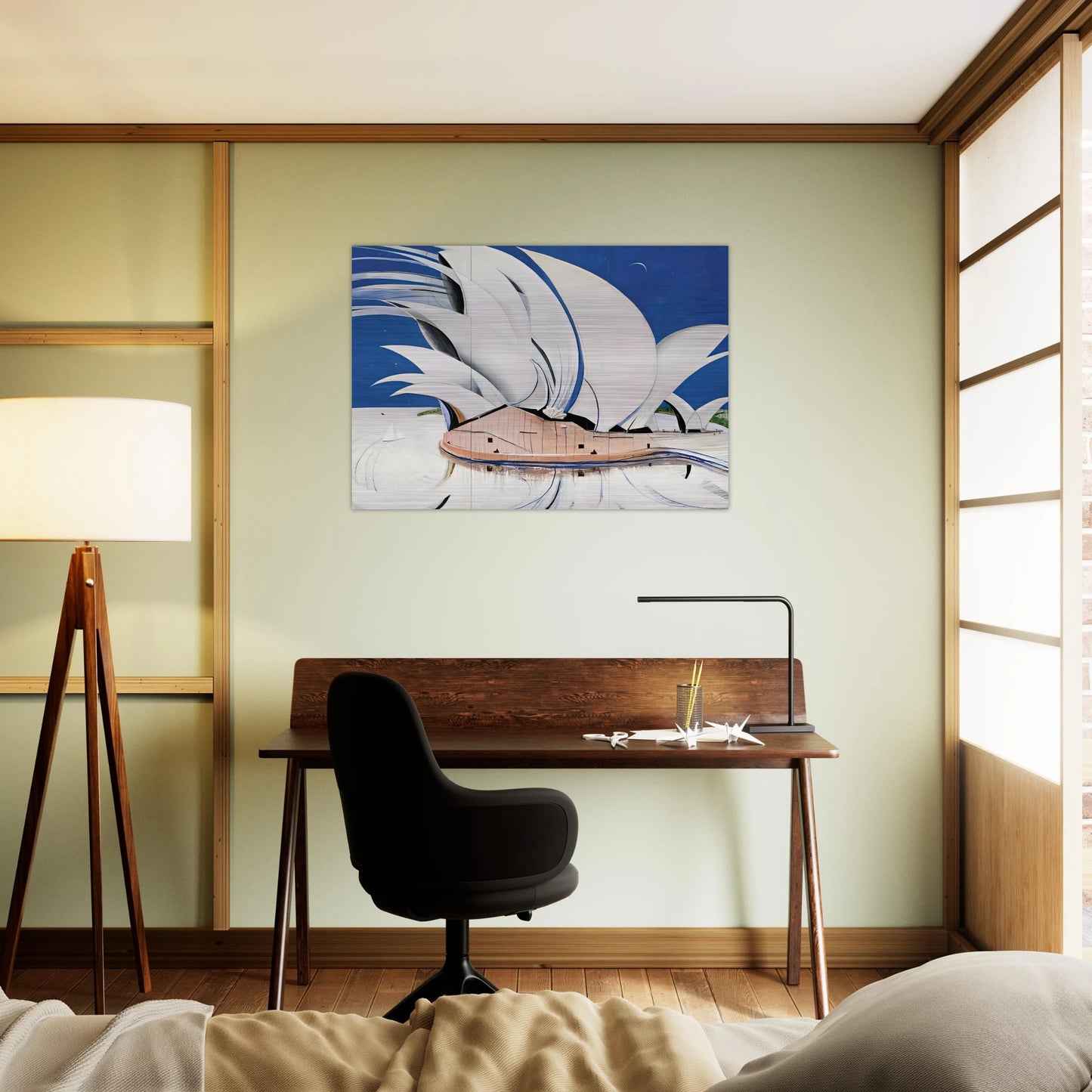 Opera House - 1982 - Brett Whiteley Brushed Aluminum Print - 70x100 cm / 28x40 inches | Brett Whiteley Aluminum Print | Brett Whiteley Prints