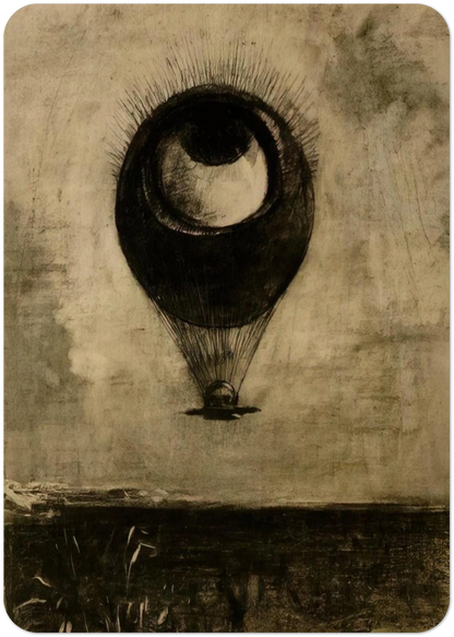 EYE BALLOON 1898 By Odilon Redon Pack of 10 Post Cards | Odilon Redon Post Cards | A6 (10.5 x 14.8 cm) - 4.1 x 5.8 inches