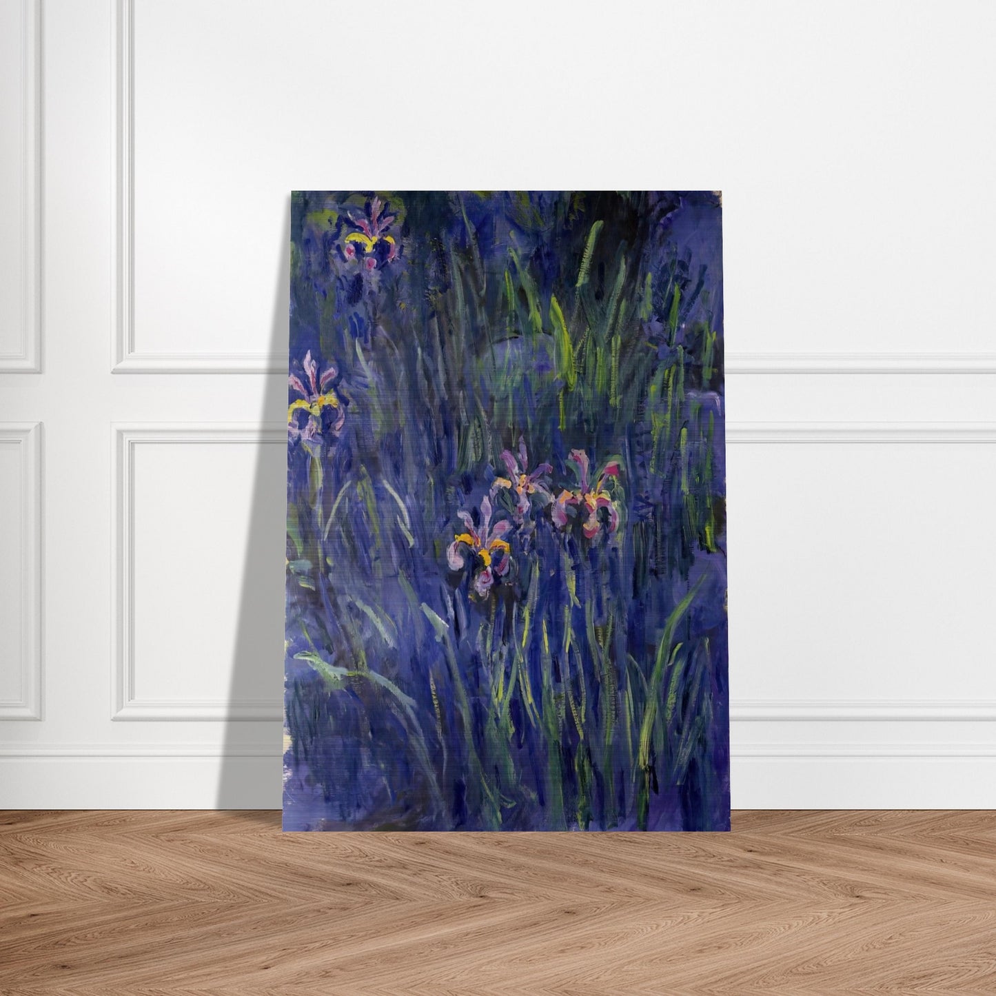 Irises 2 - claude monet Brushed Aluminum Print - 70x100 cm / 28x40 inches | claude monet Aluminum Print | claude monet Prints