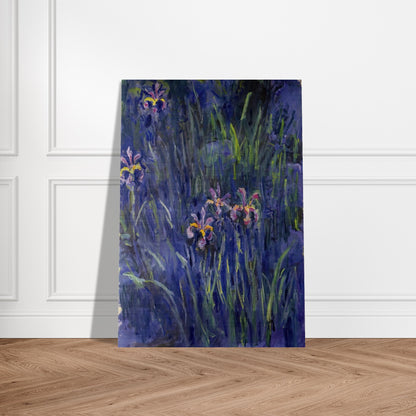 Irises 2 - claude monet Brushed Aluminum Print - 70x100 cm / 28x40 inches | claude monet Aluminum Print | claude monet Prints