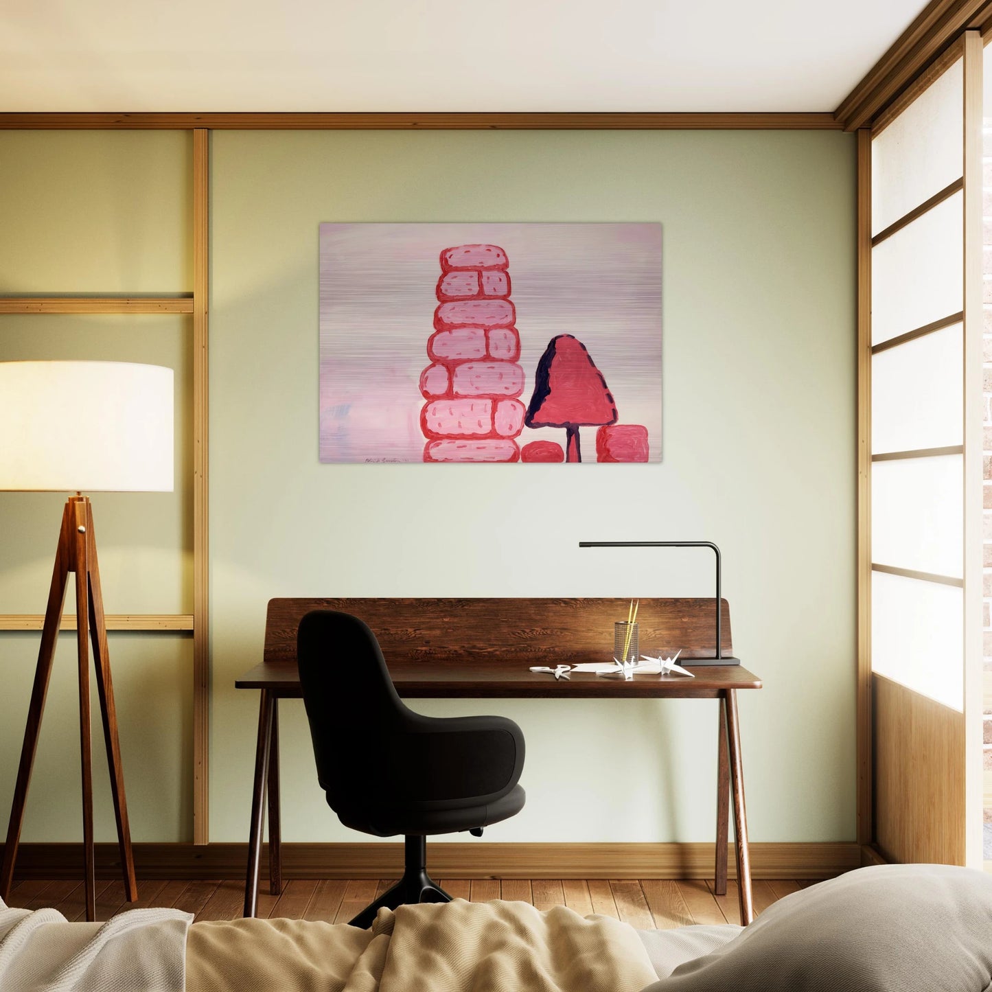 UNTITLED WALL - Philip Guston Brushed Aluminum Print - 70x100 cm / 28x40 inches | Philip Guston Aluminum Print | Philip Guston Prints