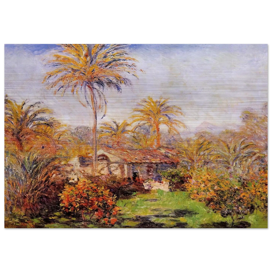 Small Country Farm in Bordighera - claude monet Brushed Aluminum Print - 70x100 cm / 28x40 inches | claude monet Aluminum Print | claude monet Prints
