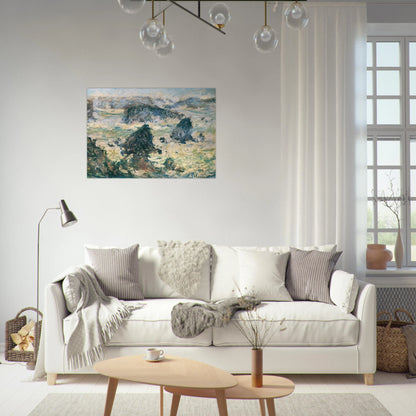 Storm on the Cote de Belle-Ile - claude monet Brushed Aluminum Print - 70x100 cm / 28x40 inches | claude monet Aluminum Print | claude monet Prints