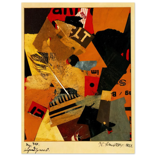 Kurt Schwitters - SOMETHING OR OTHER 1922  75x100 cm / 30x40inches Fine Art Poster