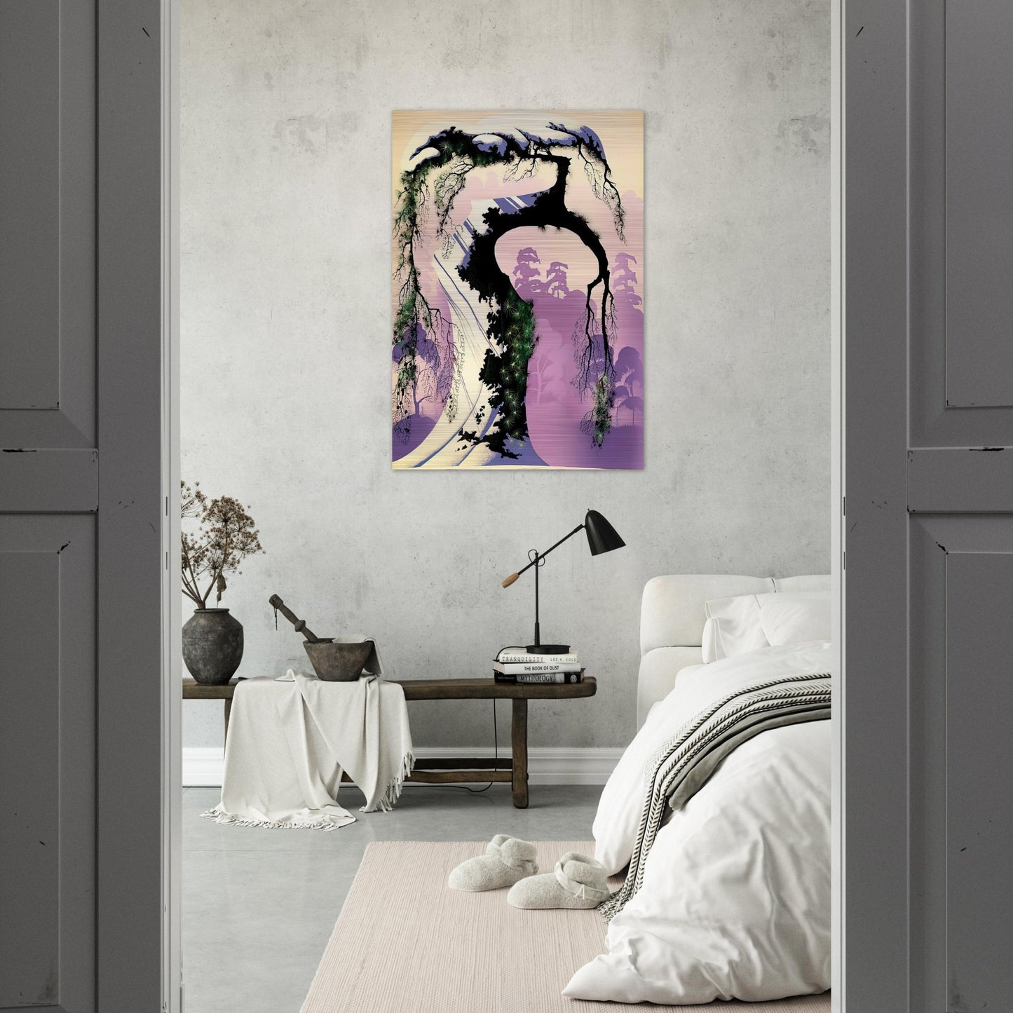 Norway Pine - Eyvind Earle Brushed Aluminum Print - 70x100 cm / 28x40 inches | Eyvind Earle Aluminum Print | Eyvind Earle Prints