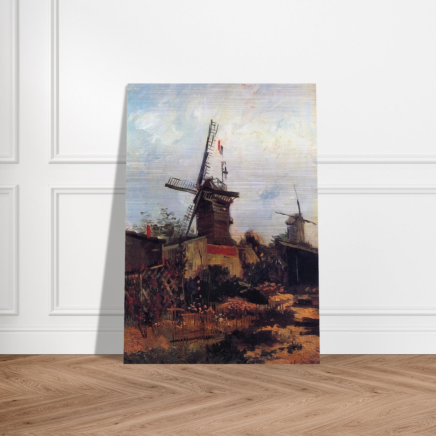 The Mill of Blute End - Vincent van Gogh Brushed Aluminum Print - 70x100 cm / 28x40 inches | Vincent van Gogh Aluminum Print | Vincent van Gogh Prints