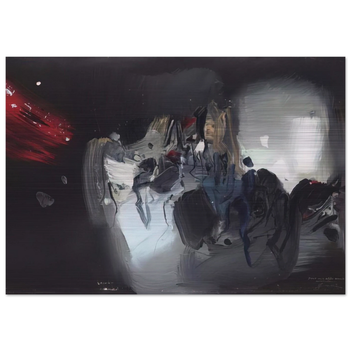 COMPOSITION 1972 - Chu teh Chun Brushed Aluminum Print - 70x100 cm / 28x40 inches | Chu teh Chun Aluminum Print | Chu teh Chun Prints