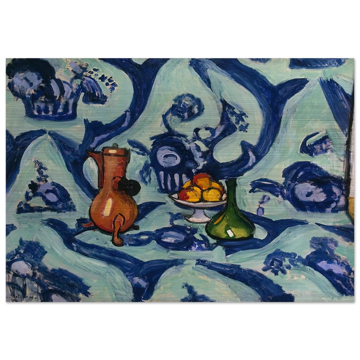 STILL LIFE WITH BLUE TABLECLOTH 1906 - Henri Matisse Brushed Aluminum Print - 70x100 cm / 28x40 inches | Henri Matisse Aluminum Print | Henri Matisse Prints