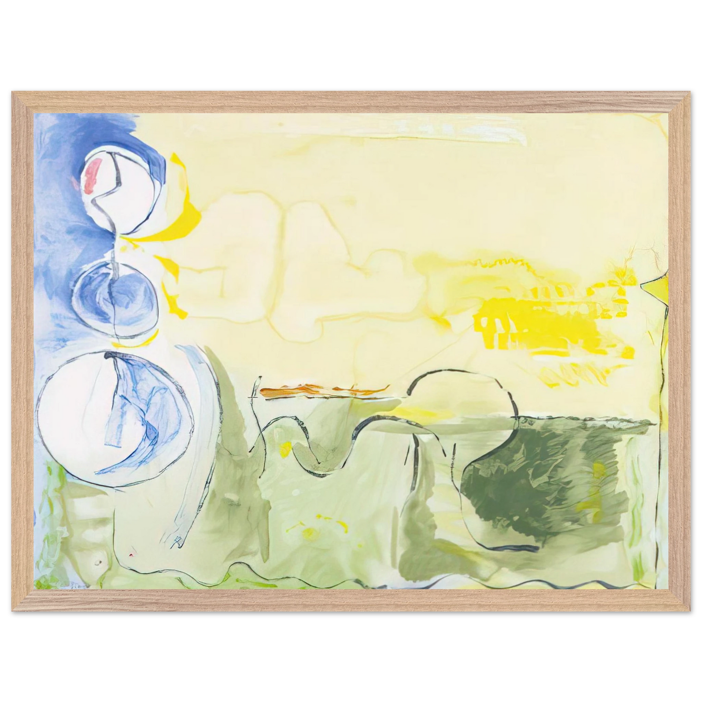 Helen Frankenthaler - Flotilla - 2006 Wall art - 60x90 cm / 24x36 inches - Premium Wooden Framed Poster With Fine Art Paper-canvas - Wood frame
