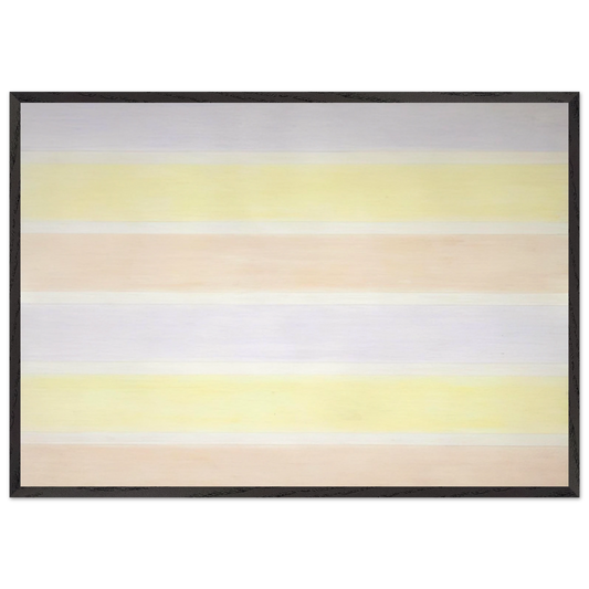 Untitled 6 N1 - Agnes Martin 70x100 cm / 28x40 inches Framed Art Print – Black Wooden Frame
