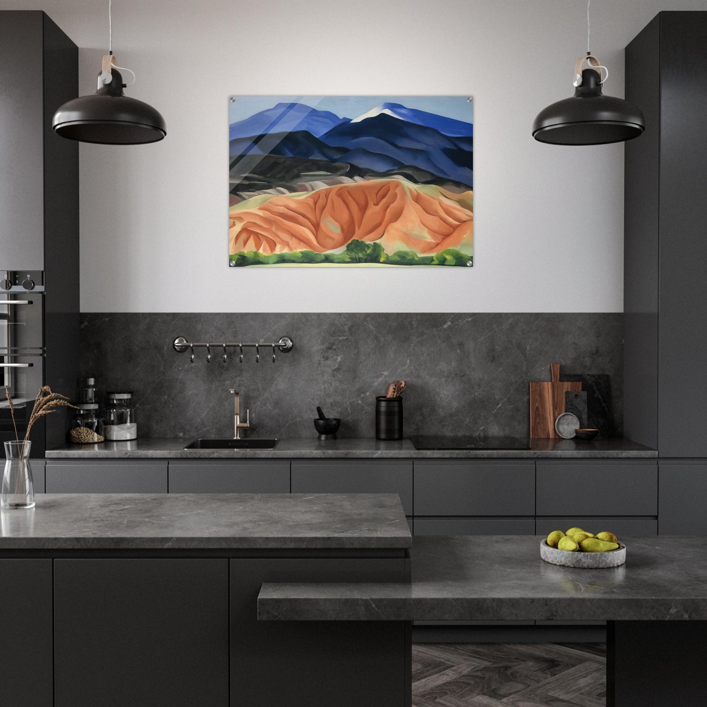 Black Mesa Landscape, New Mexico - Out Back of Mary`s II - Georgia O'Keeffe Acrylic Print - 70x100 cm / 28x40″ inches