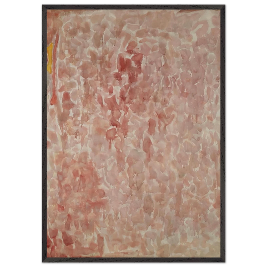 Red and Pink - Sam Francis 70x100 cm / 28x40 inches Framed Art Print – Black Wooden Frame