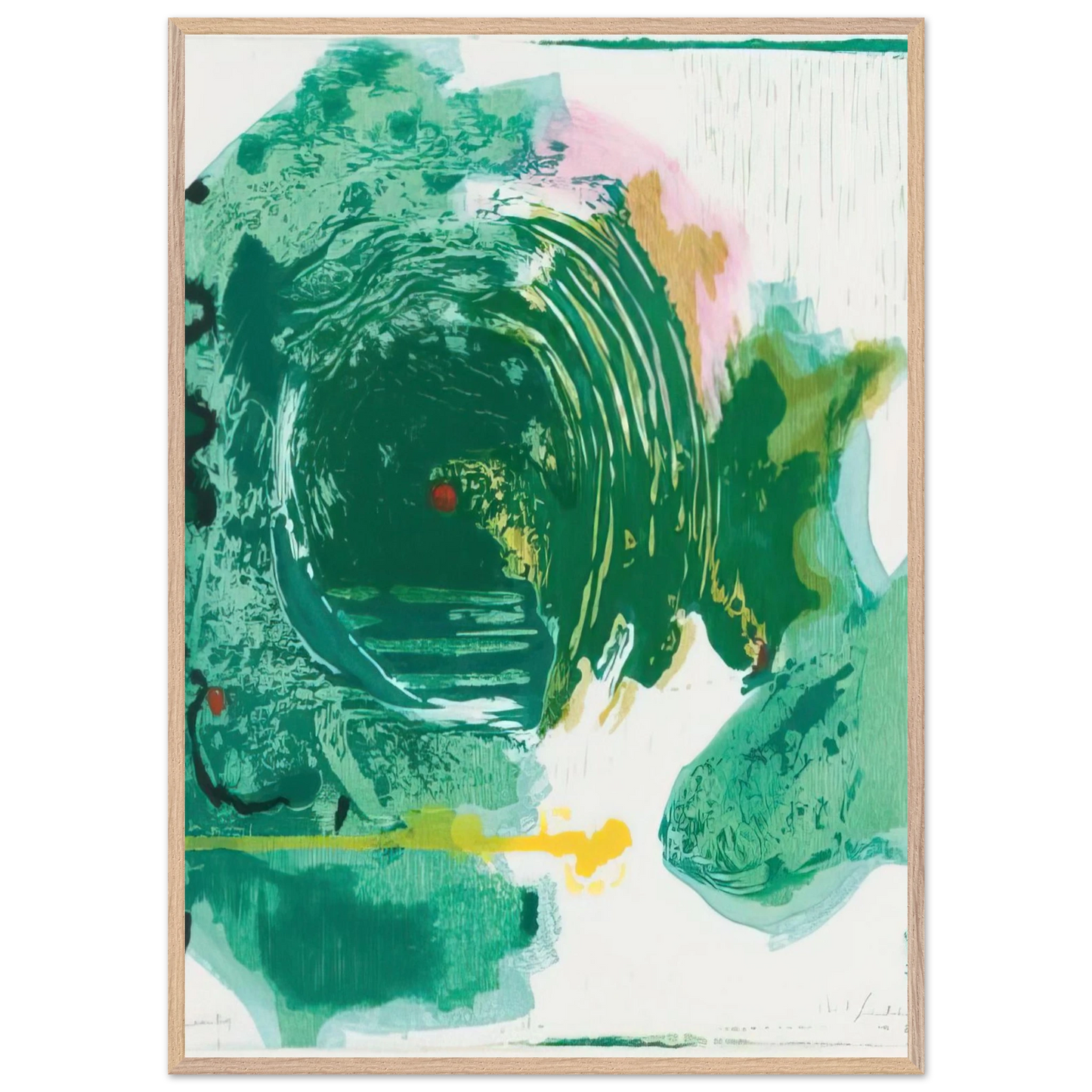 Helen Frankenthaler - Radius - 1993 Wall art - 60x90 cm / 24x36 inches - Premium Wooden Framed Poster With Fine Art Paper-canvas - Wood frame