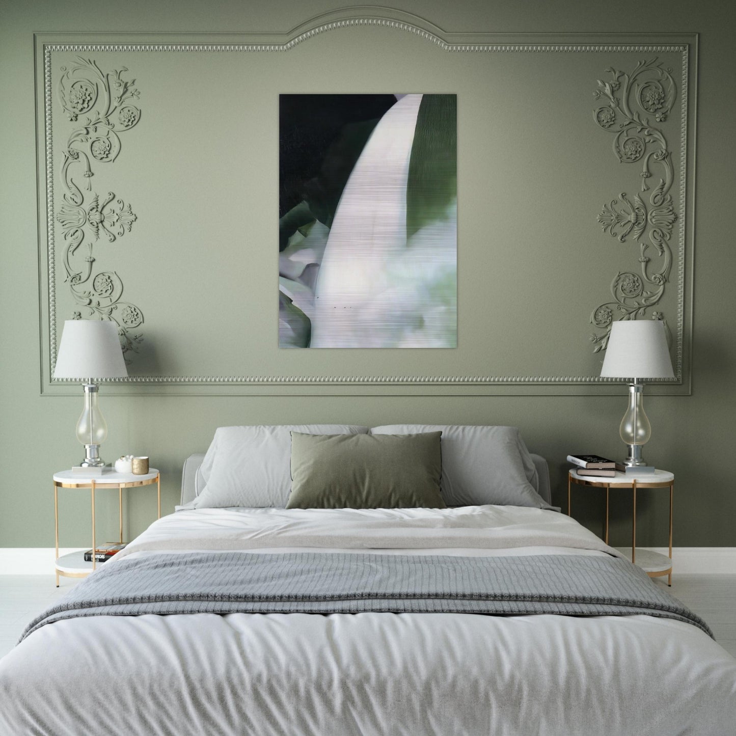 Green and White - Georgia O'Keeffe Brushed Aluminum Print - 70x100 cm / 28x40 inches | Georgia O'Keeffe Aluminum Print | Georgia O'Keeffe Prints