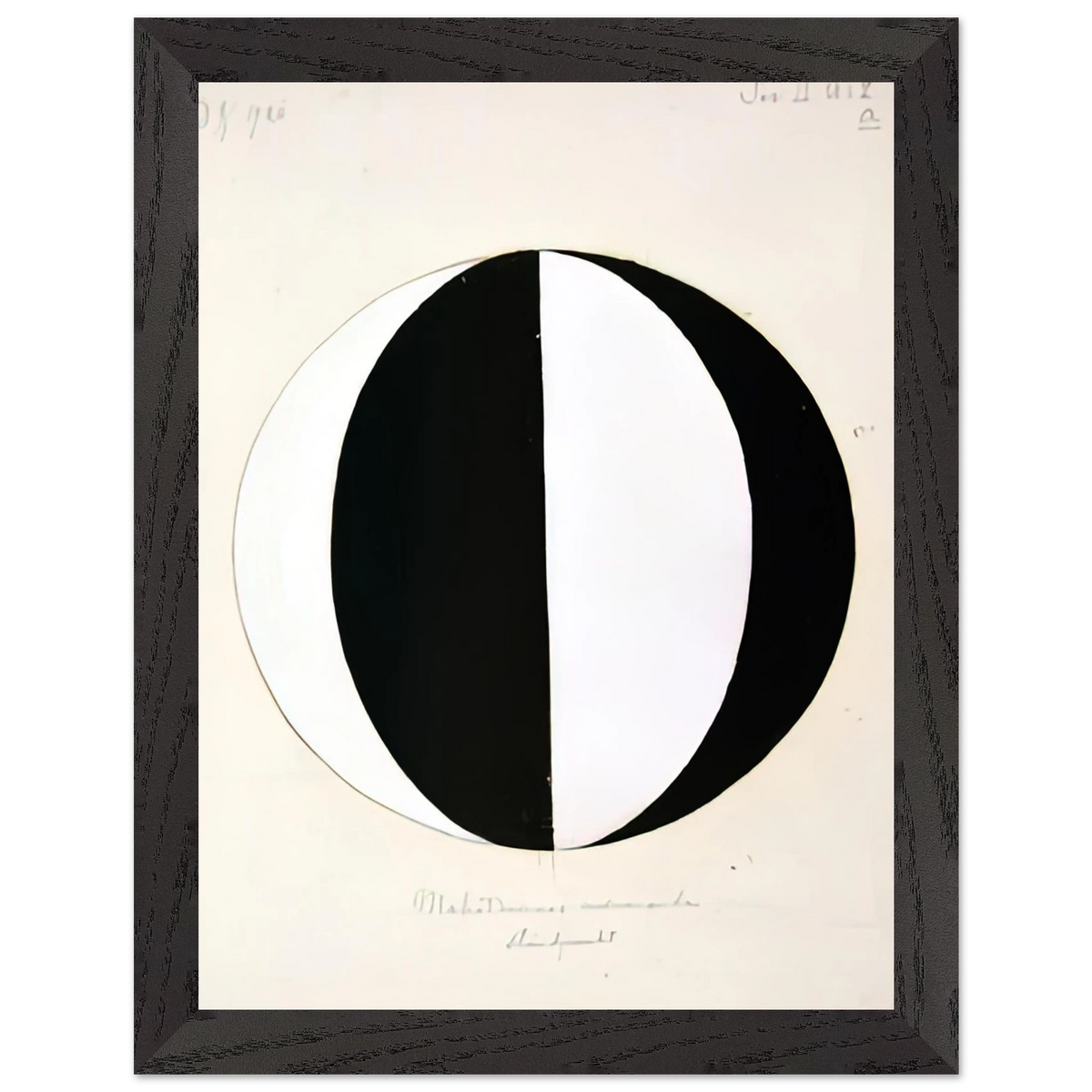 Hilma af Klint - THE MAHATMAS PRESENT STANDING POINT SERIES II NO 2A 1920 Wall art - 28x43  cm / XL (11x17 inches) - Fine Art Poster-canvas - -