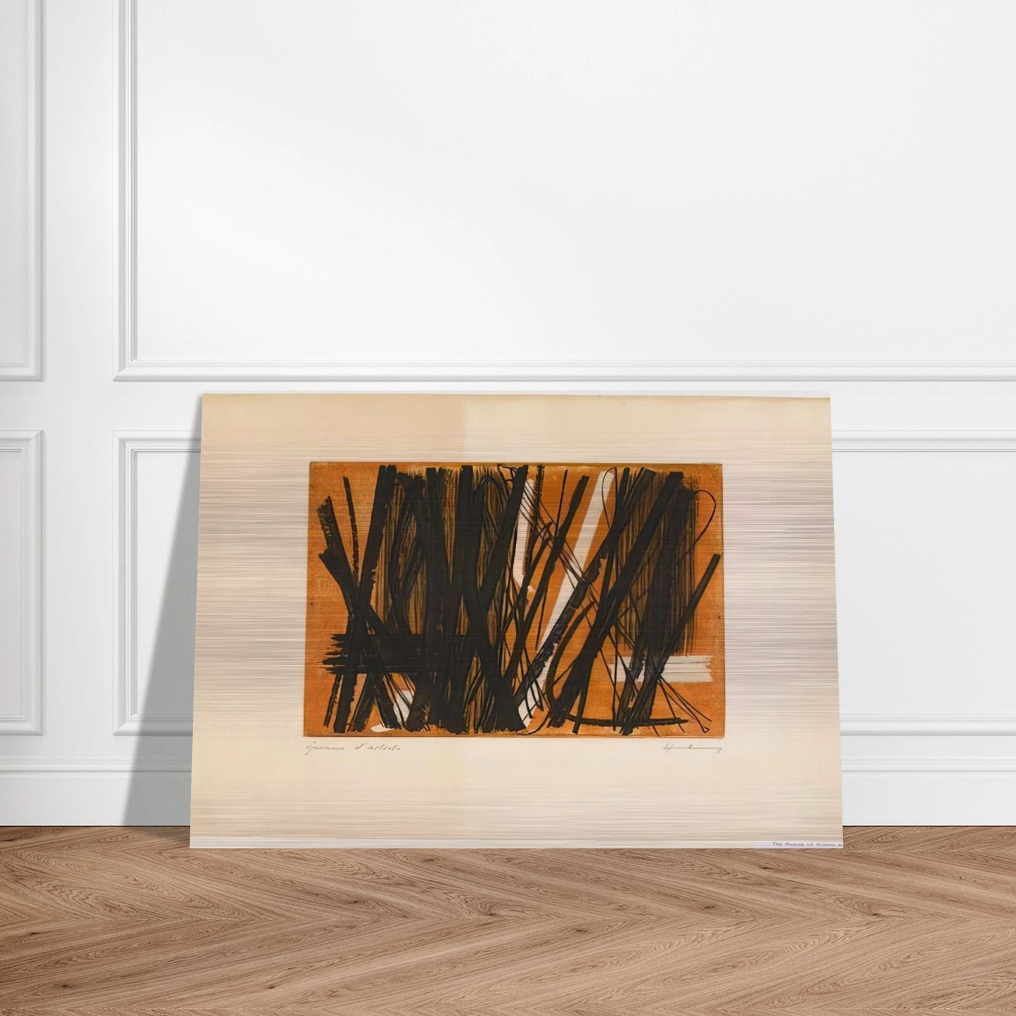 Etching #5 - 1953 - Hans Hartung Brushed Aluminum Print - 70x100 cm / 28x40 inches | Hans Hartung Aluminum Print | Hans Hartung Prints